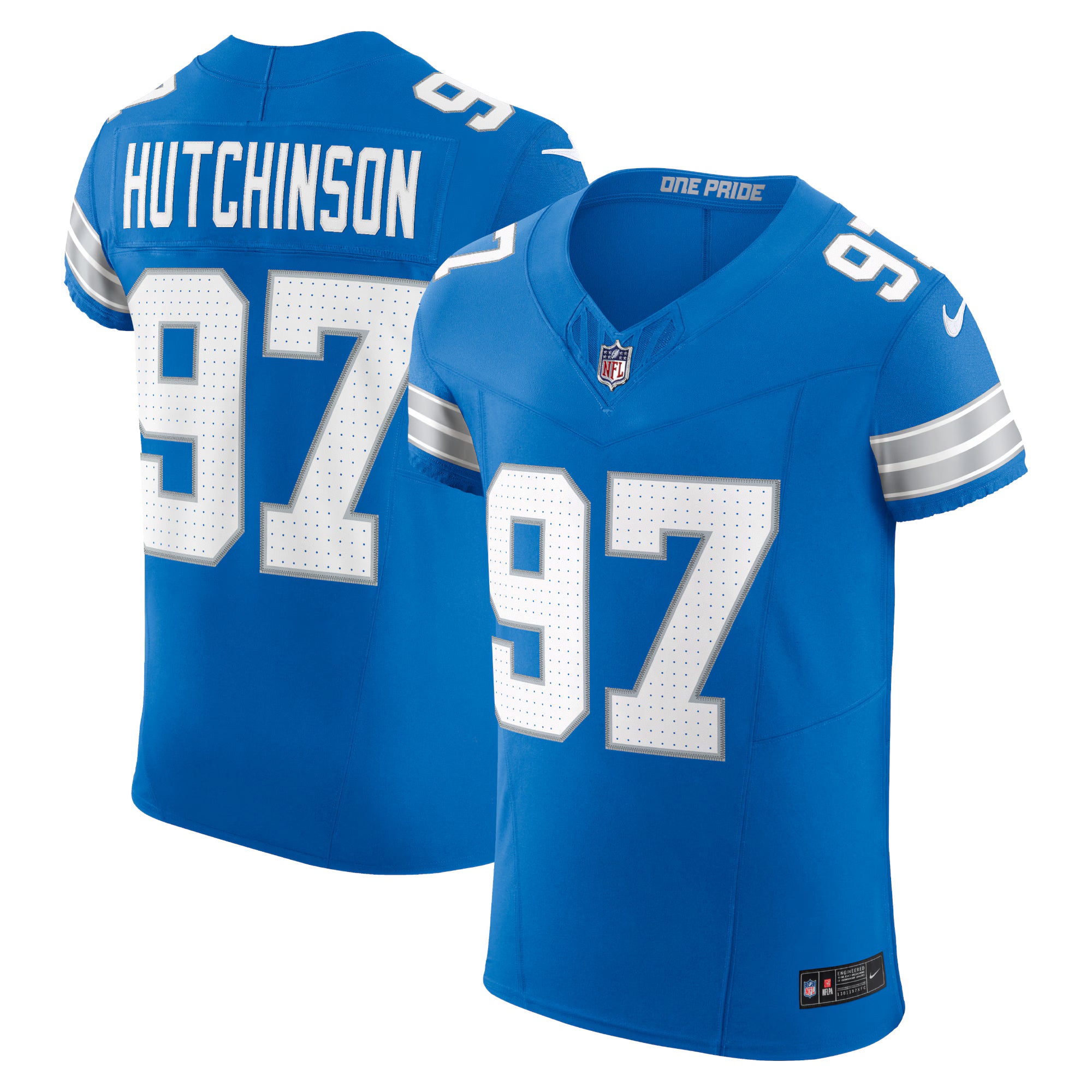 Aidan Hutchinson Detroit Lions Nike  Vapor F.U.S.E. Elite Jersey - Blue