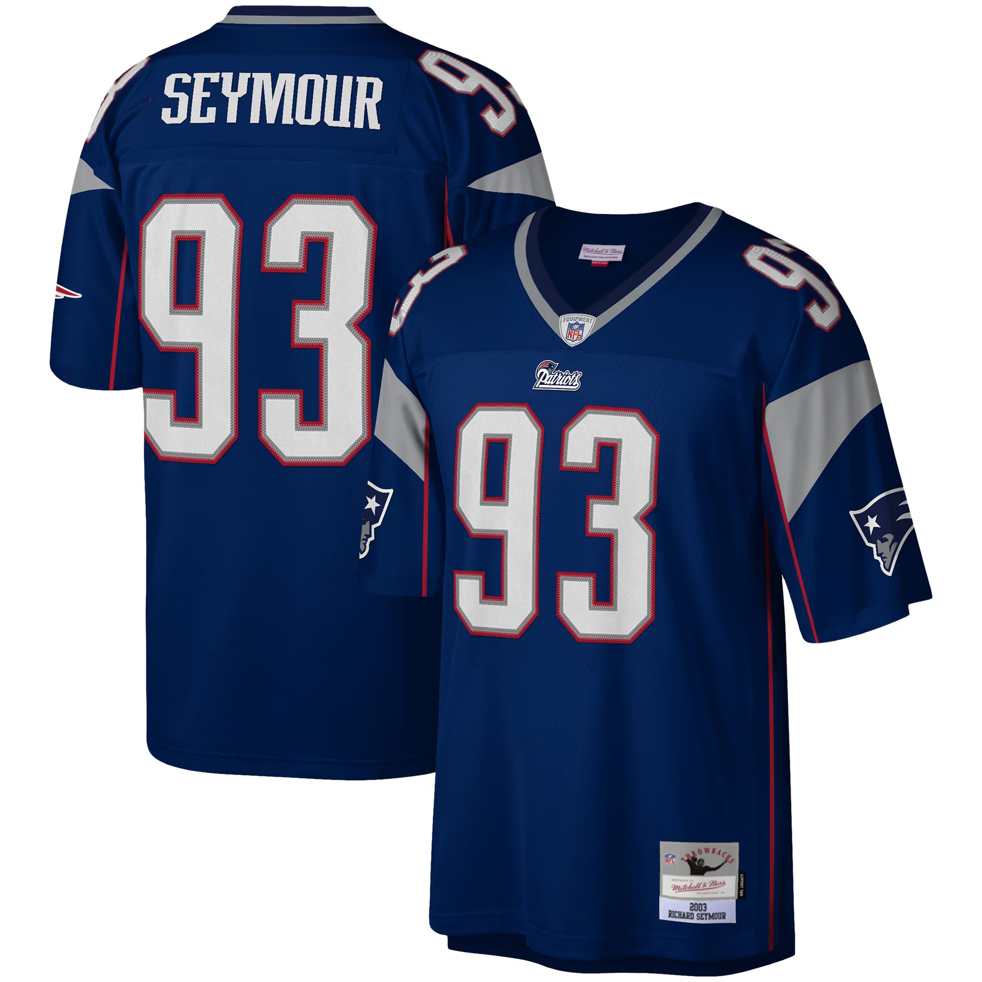 Richard Seymour New England Patriots Mitchell &amp; Ness Legacy Replica Jersey - Navy