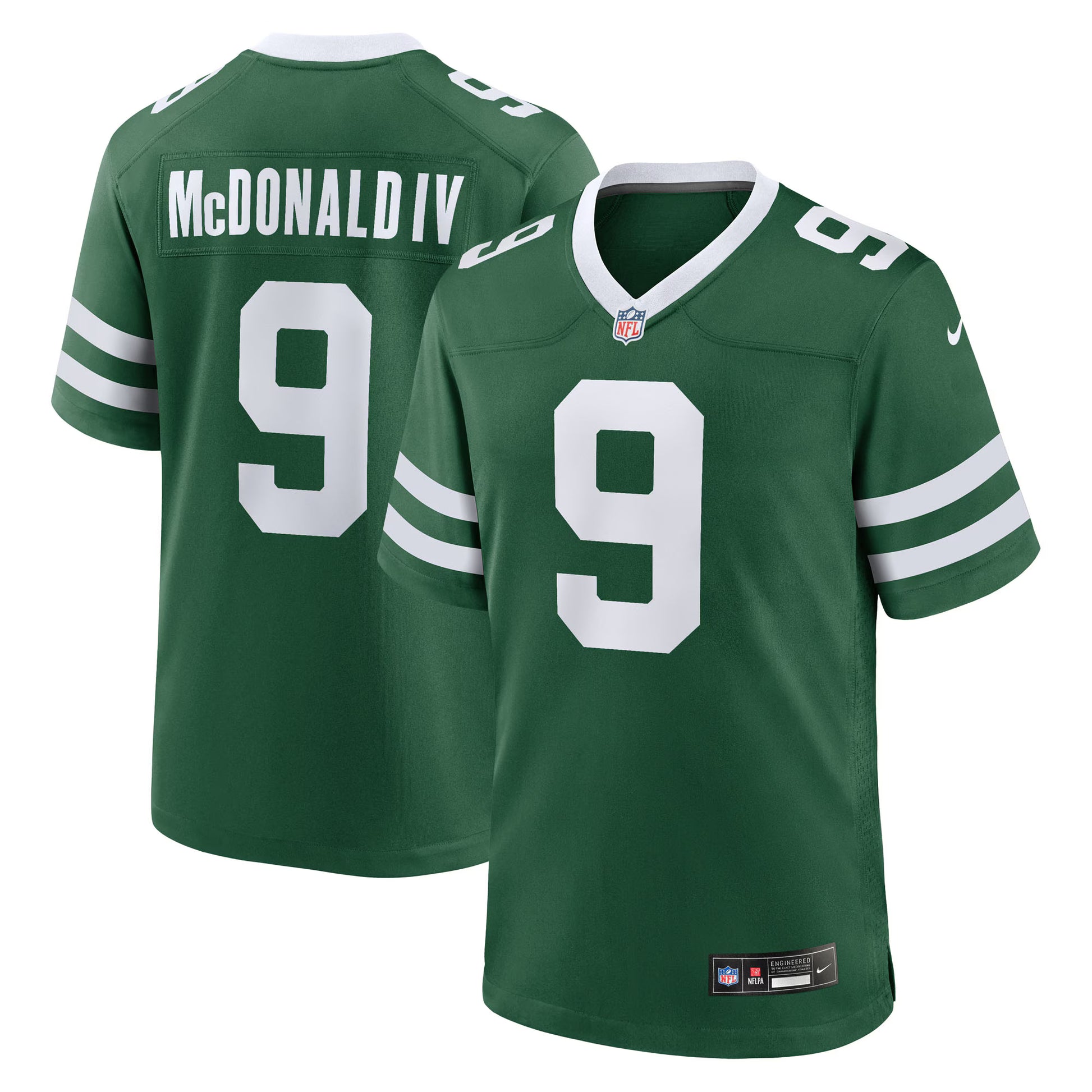 Will McDonald IV New York Jets Nike Team Game Jersey - Legacy Green