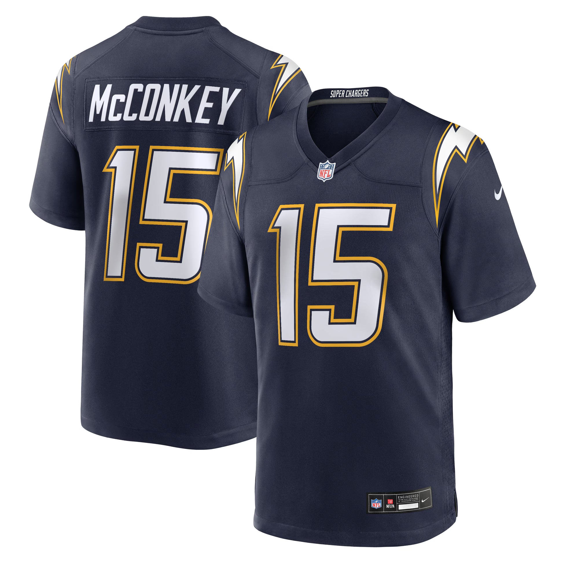Ladd McConkey Los Angeles Chargers Nike Alternate Super Chargers Game Player Jersey - Navy