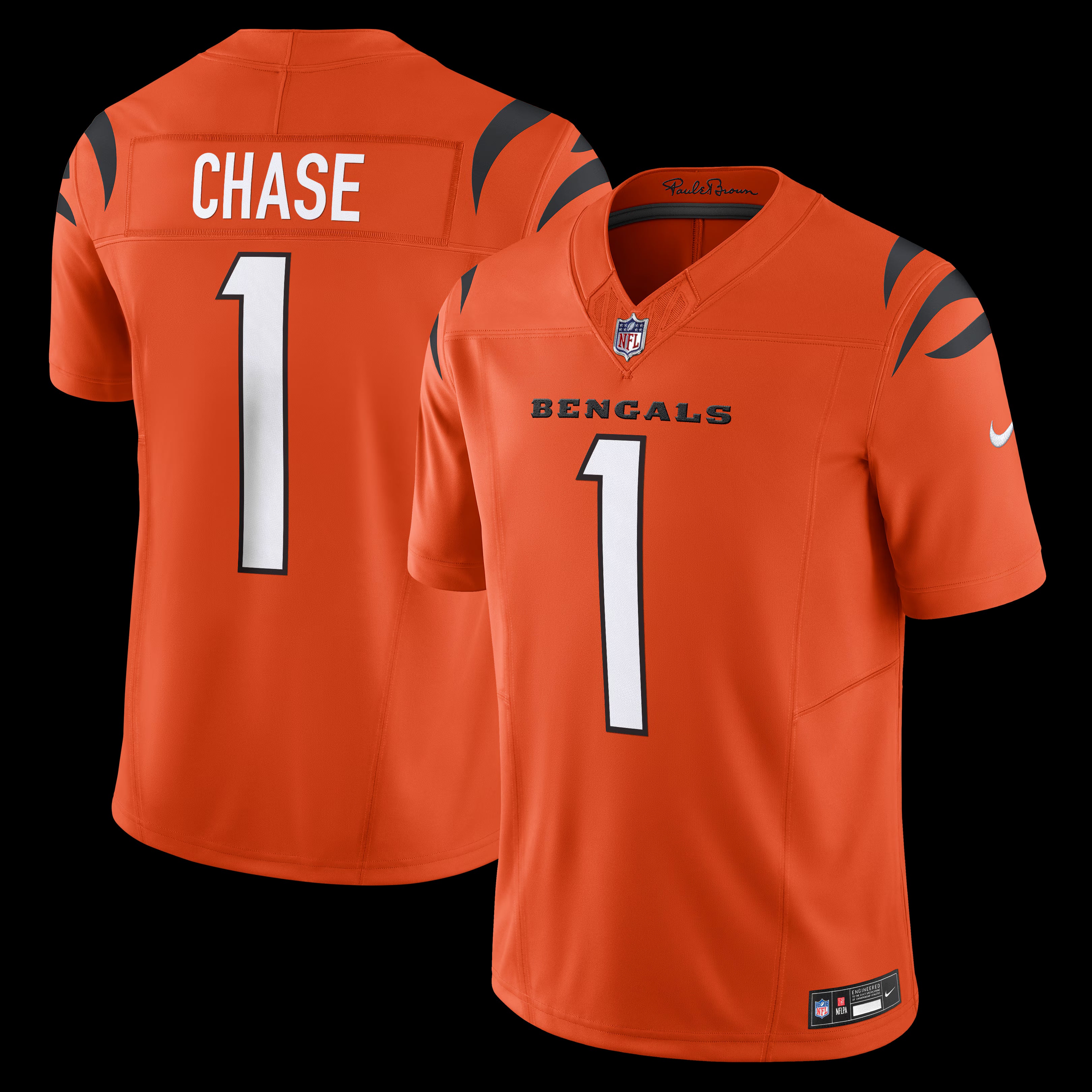Ja'Marr Chase Cincinnati Bengals Nike Vapor F.U.S.E. Limited Jersey - Orange
