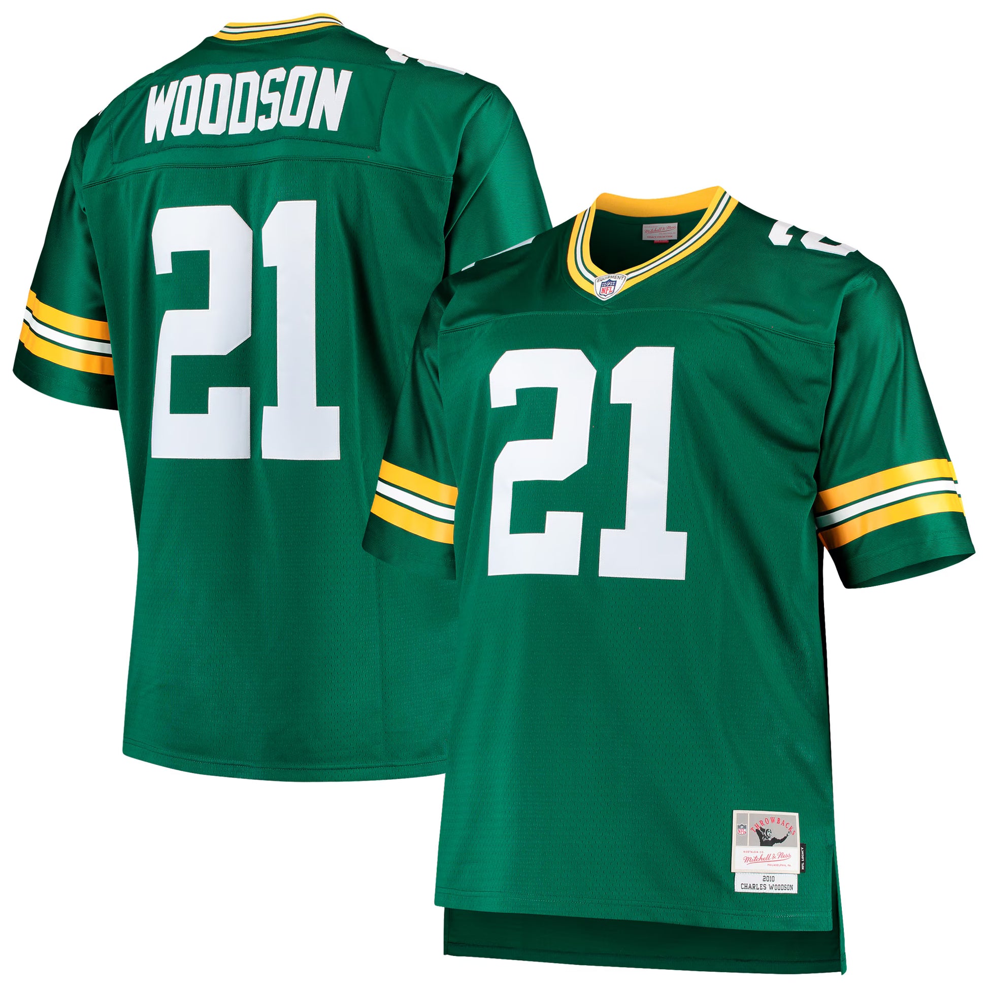 Charles Woodson Green Bay Packers Mitchell &amp; Ness Big &amp; Tall 2010 Retired Player Replica Jersey - Green
