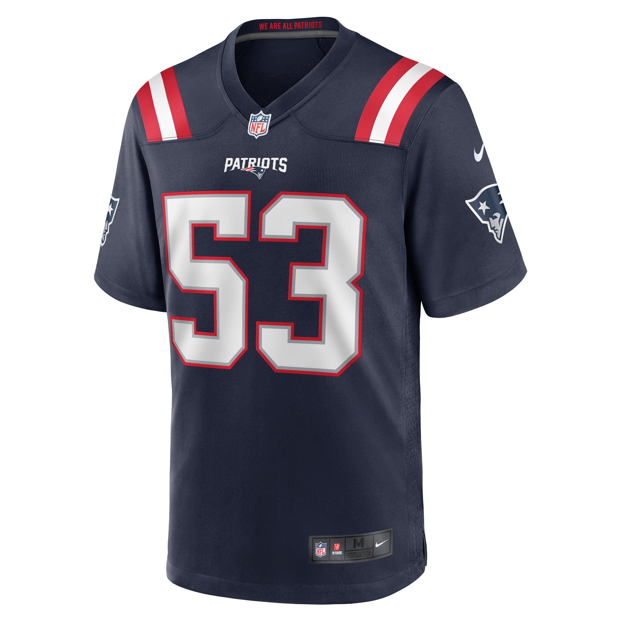 Christian Elliss New England Patriots Nike  Game Jersey -  Navy