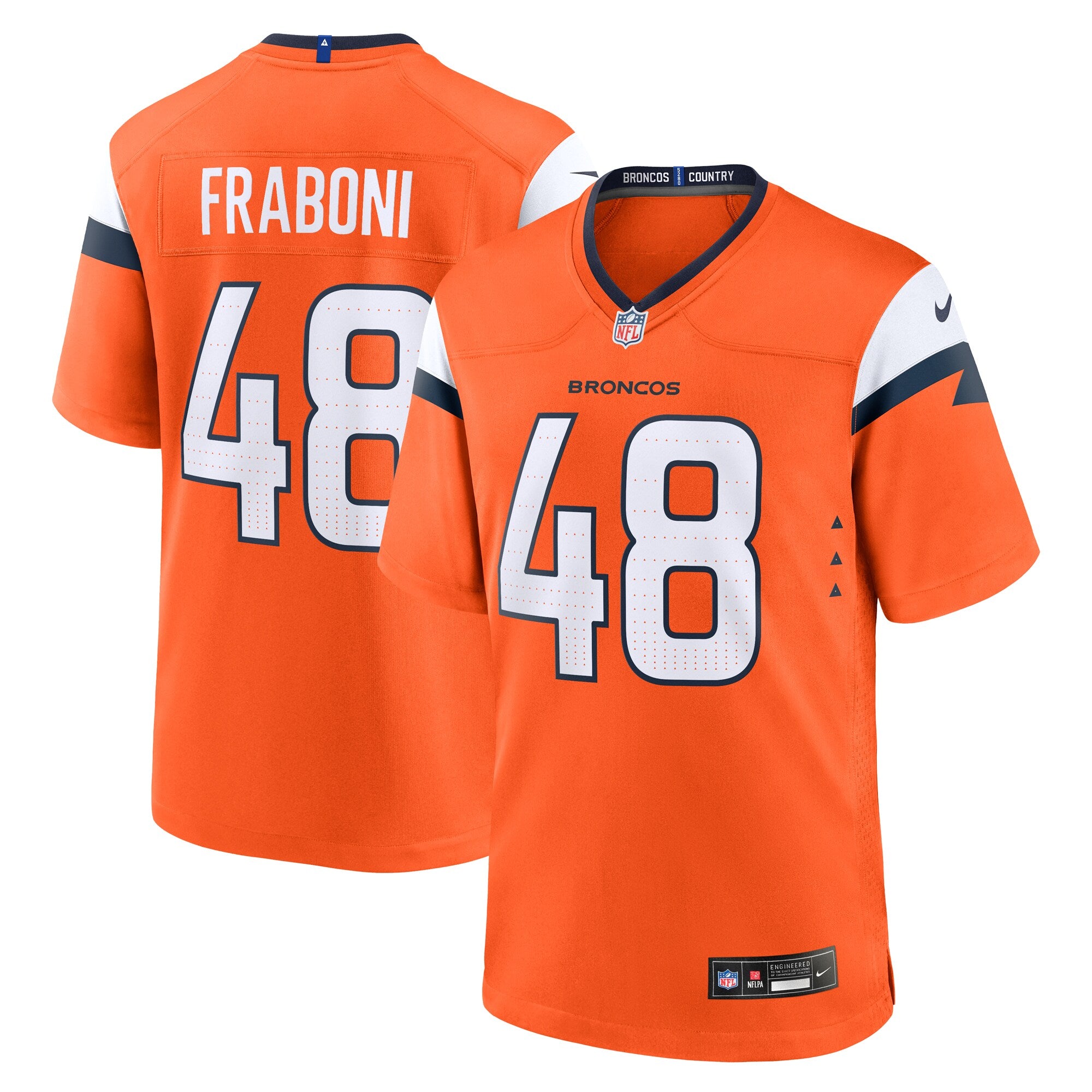 Mitchell Fraboni Denver Broncos Nike Team Game Jersey -  Orange