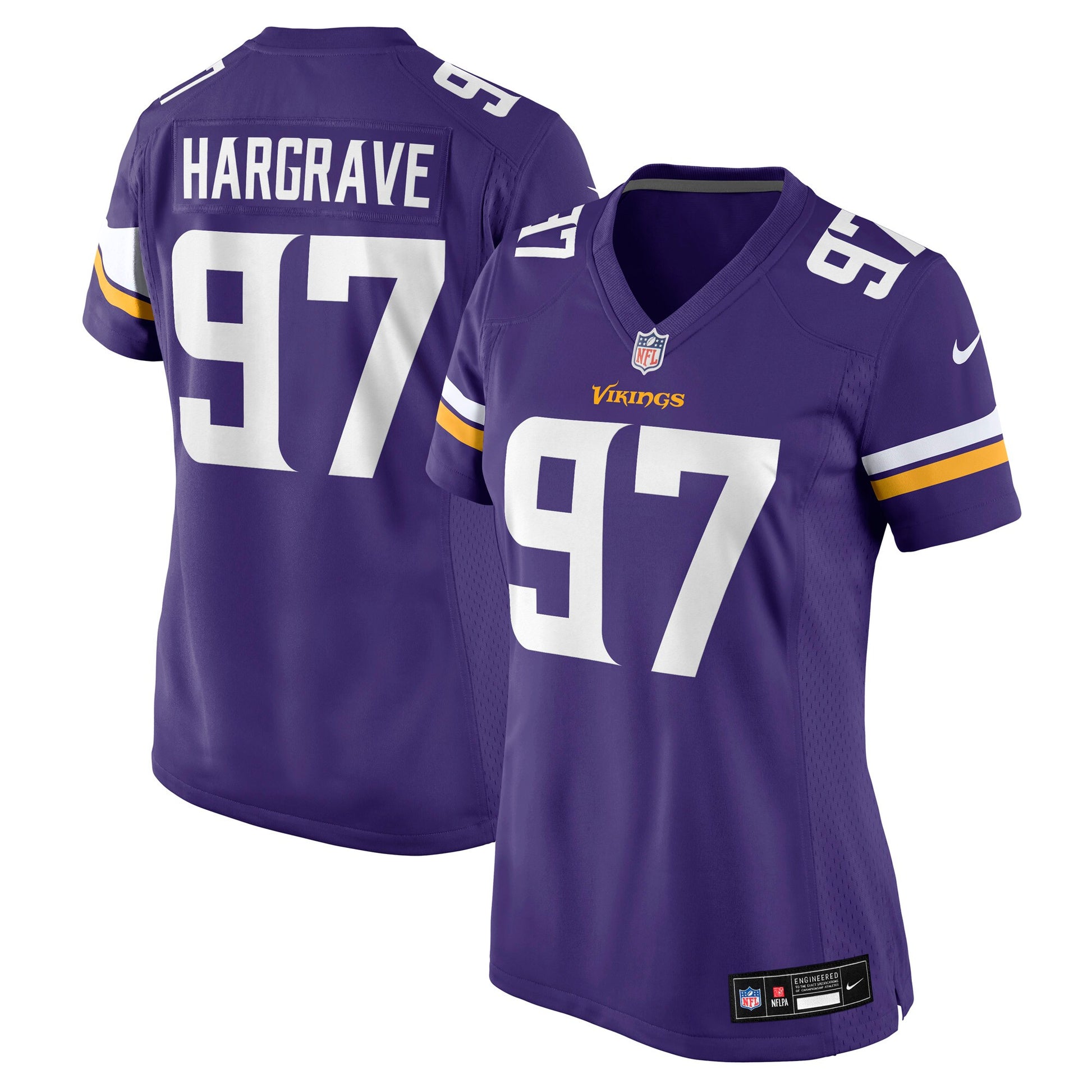 Javon Hargrave Minnesota Vikings Nike Women's Team Game Jersey -  Purple