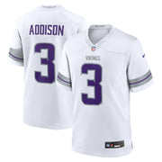Jordan Addison Minnesota Vikings Nike Alternate Game Player Jersey - White