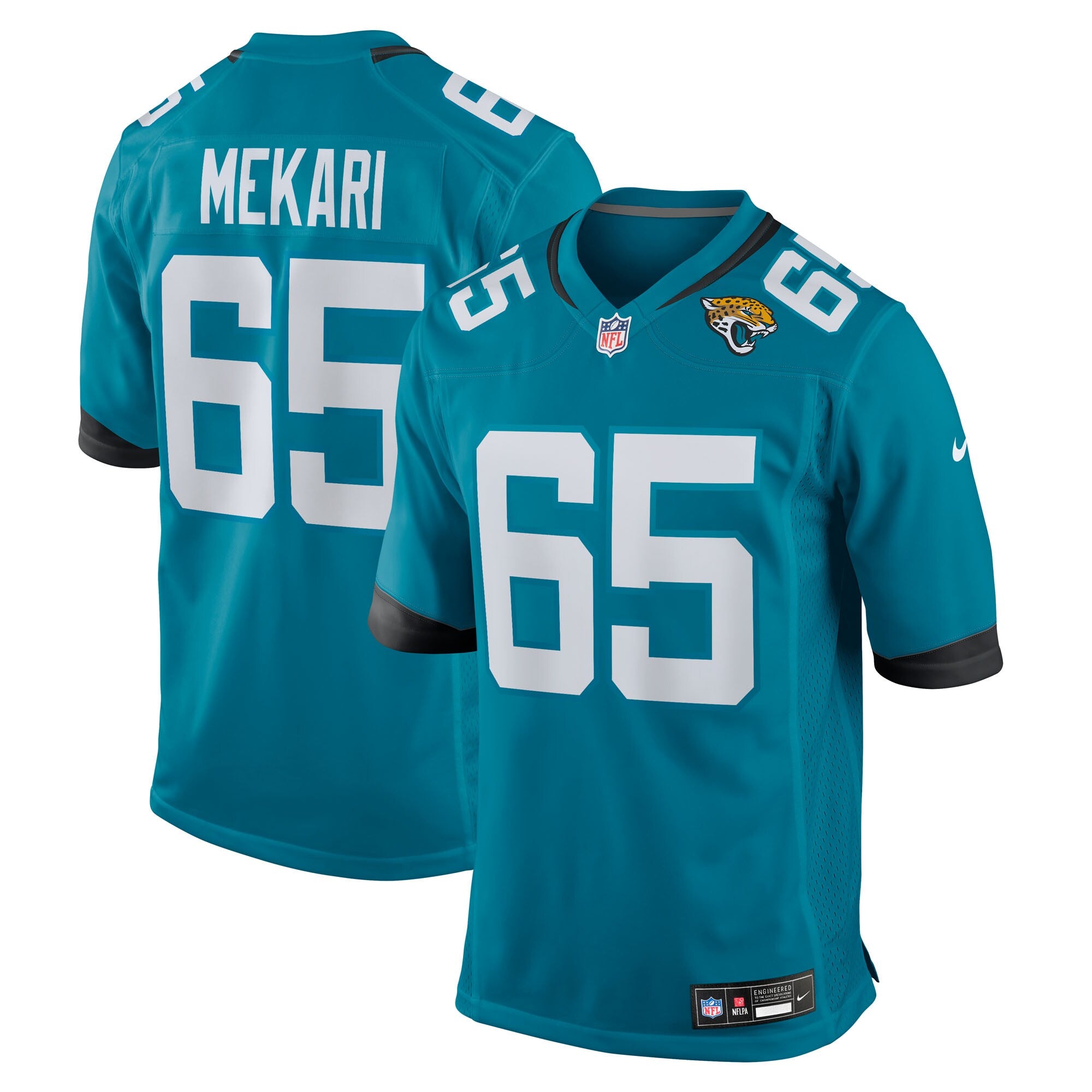 Patrick Mekari Jacksonville Jaguars Nike Team Game Jersey -  Teal