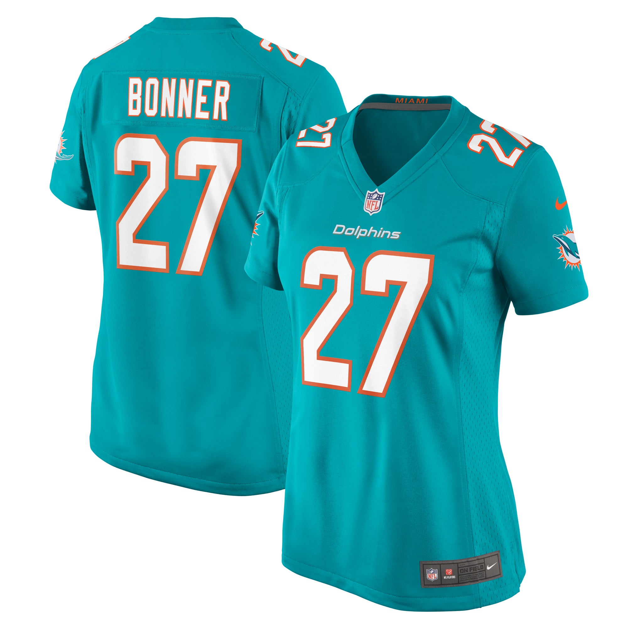 Ethan Bonner Miami Dolphins Nike Women's  Game Jersey -  Aqua