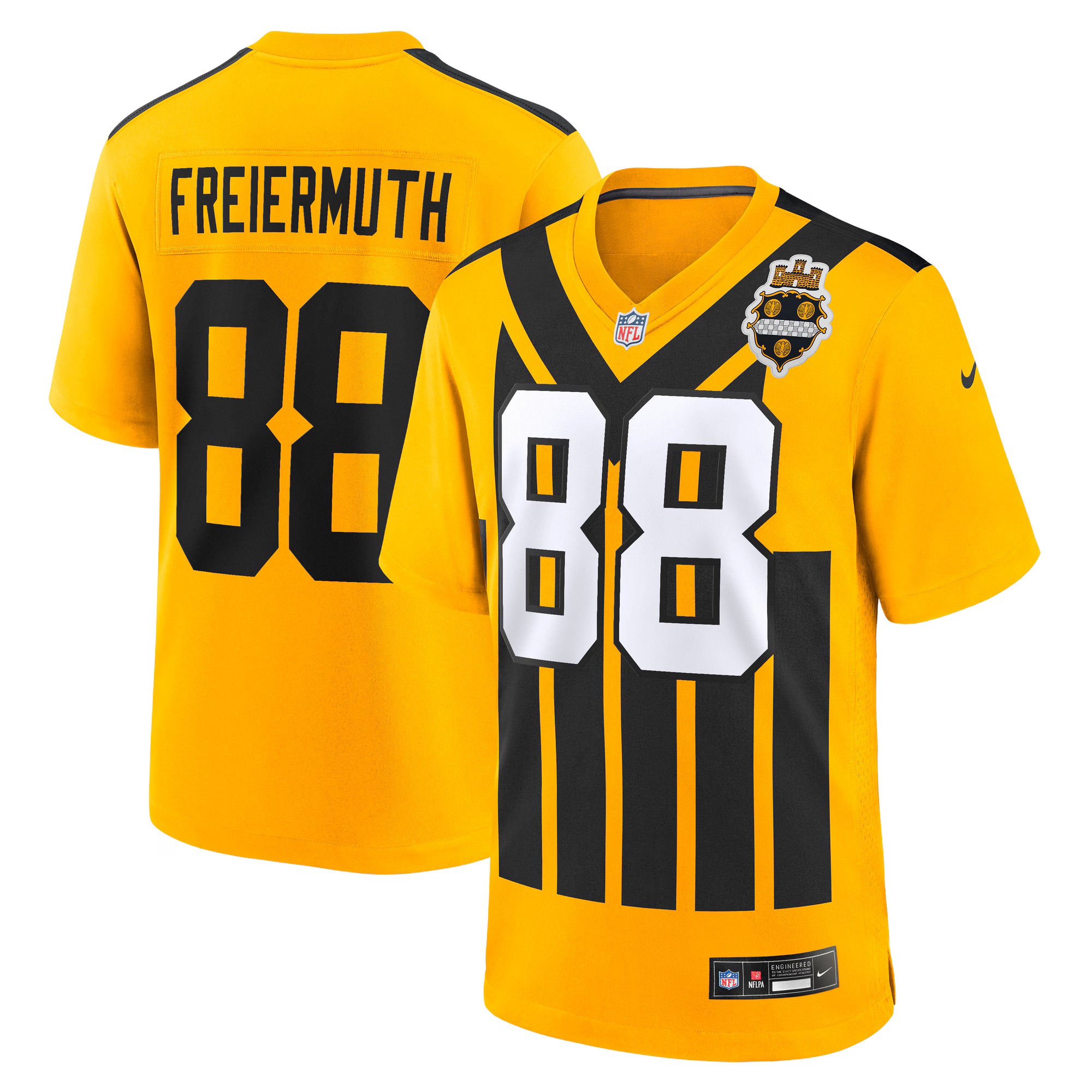 Pat Freiermuth Pittsburgh Steelers Nike Alternate 1933 Throwback Game Jersey - Gold