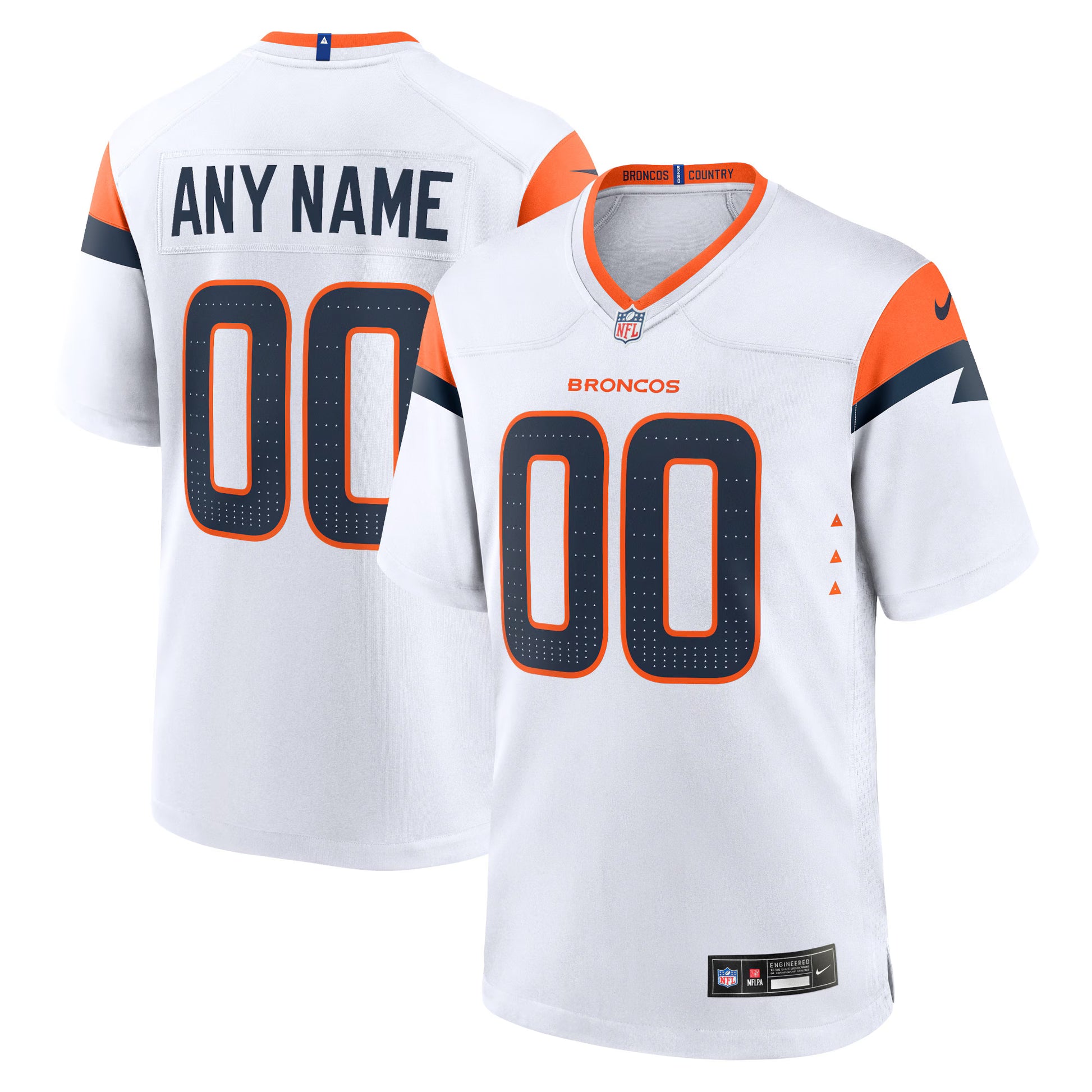 Denver Broncos Nike Mile High Collection Custom Game Jersey - White