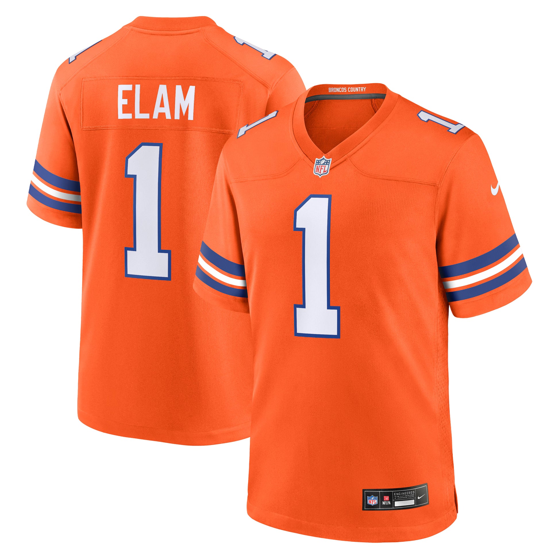 Jason Elam Denver Broncos Nike Retired Player Alternate Game Jersey - Orange