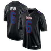Jaxson Dart New York Giants Nike Fashion Game Jersey - Carbon Black