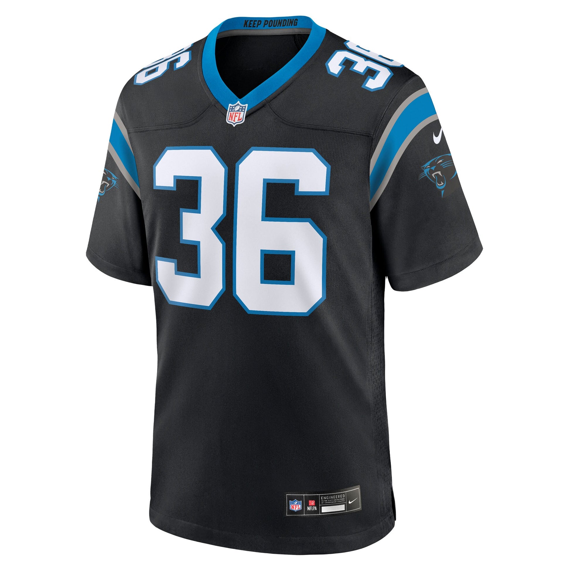 Demani Richardson Carolina Panthers Nike Team Game Jersey -  Black