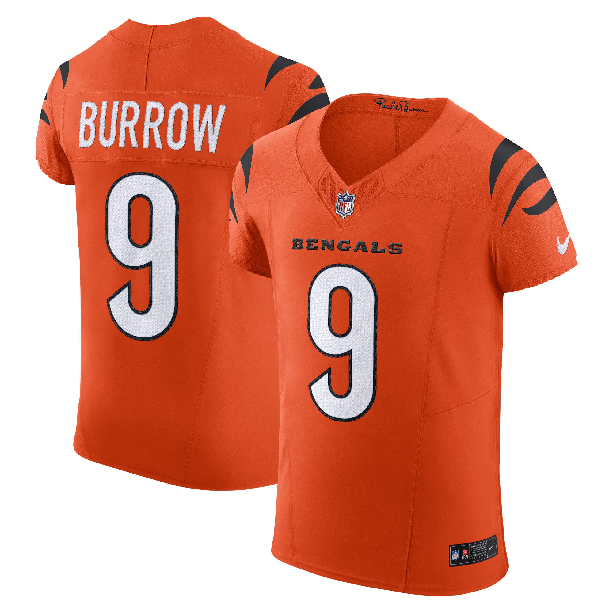 Joe Burrow Cincinnati Bengals Nike  Vapor F.U.S.E. Elite Jersey - Orange