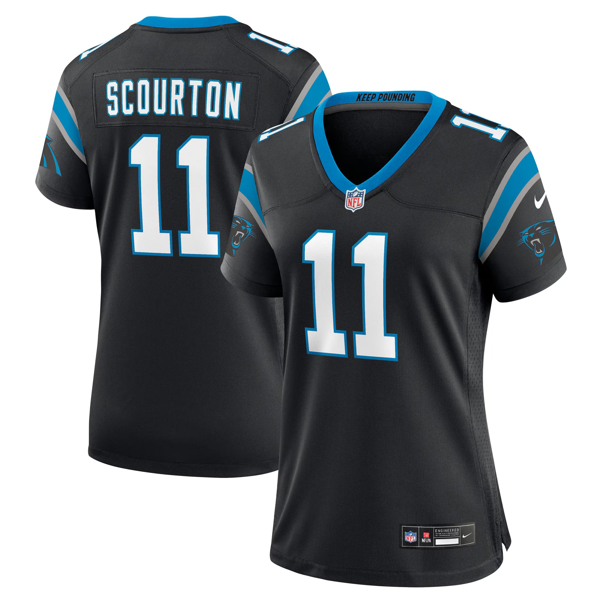 Nic Scourton Carolina Panthers Nike Women's Team Game Jersey -  Black