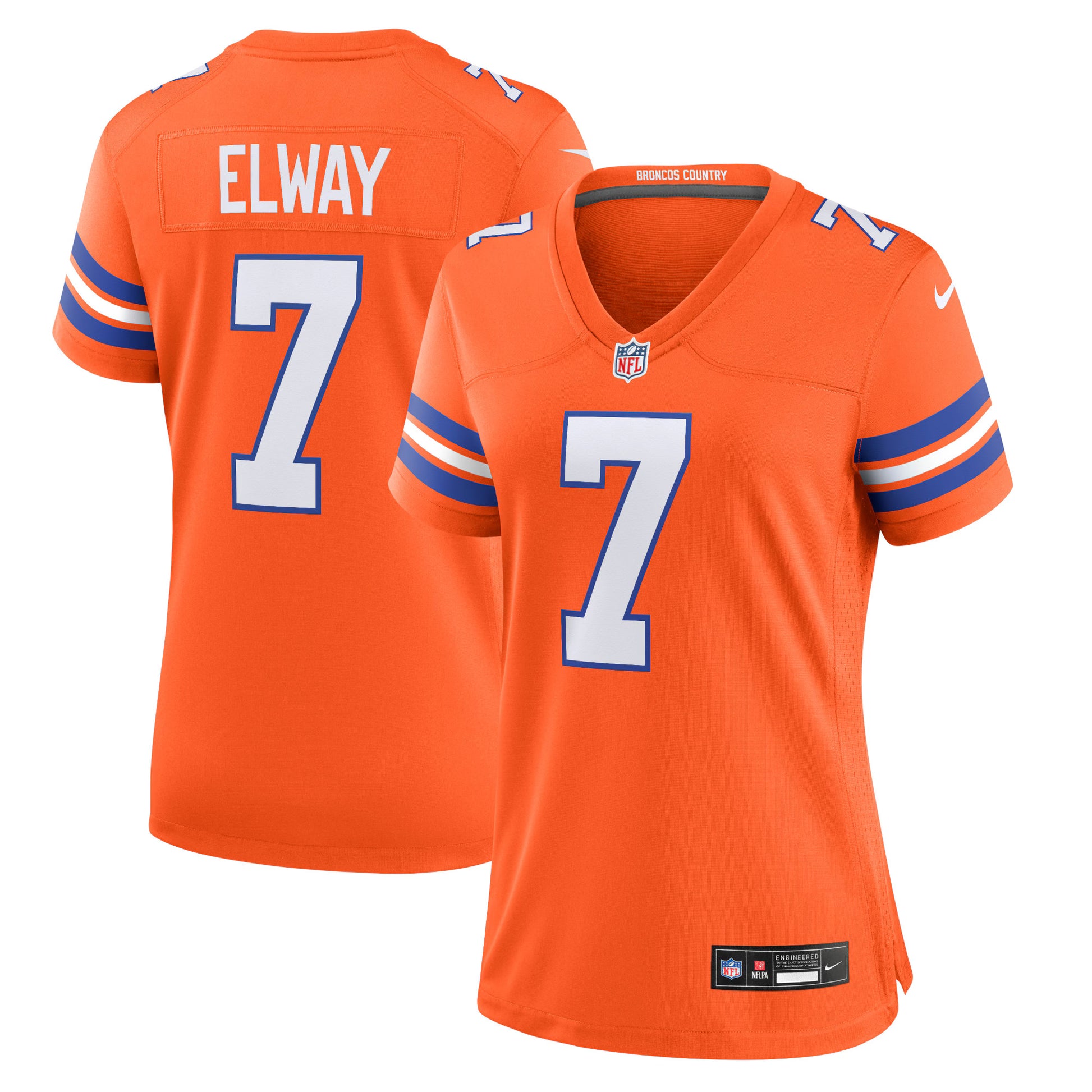 John Elway Denver Broncos Nike Women's Mile High Collection 1977 Throwback Player Game Jersey - Orange