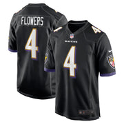 Zay Flowers Baltimore Ravens Nike Alternate Game Jersey - Black
