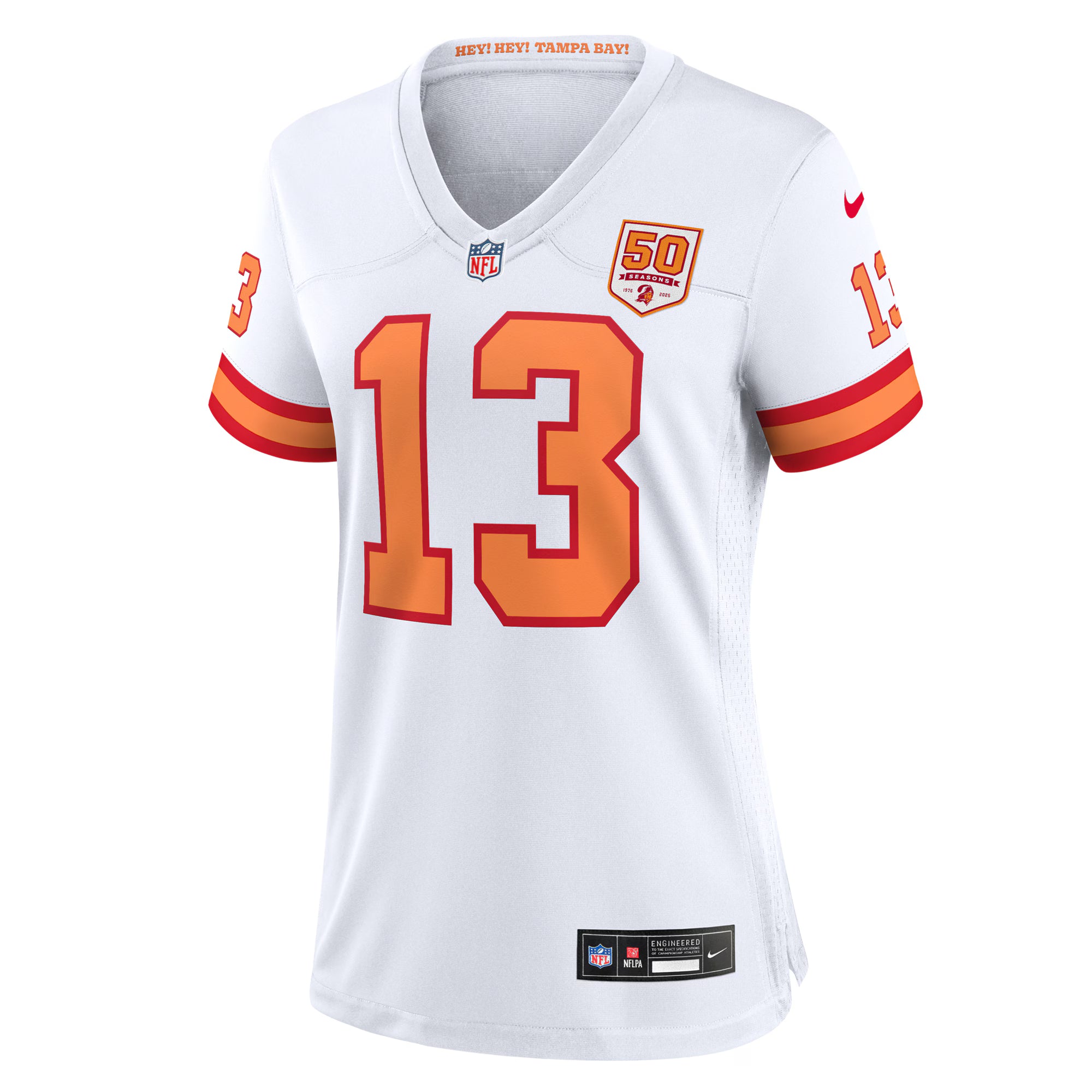 Mike Evans '76 Tampa Bay Buccaneers Nike Women's 50th Season Game Jersey - White
