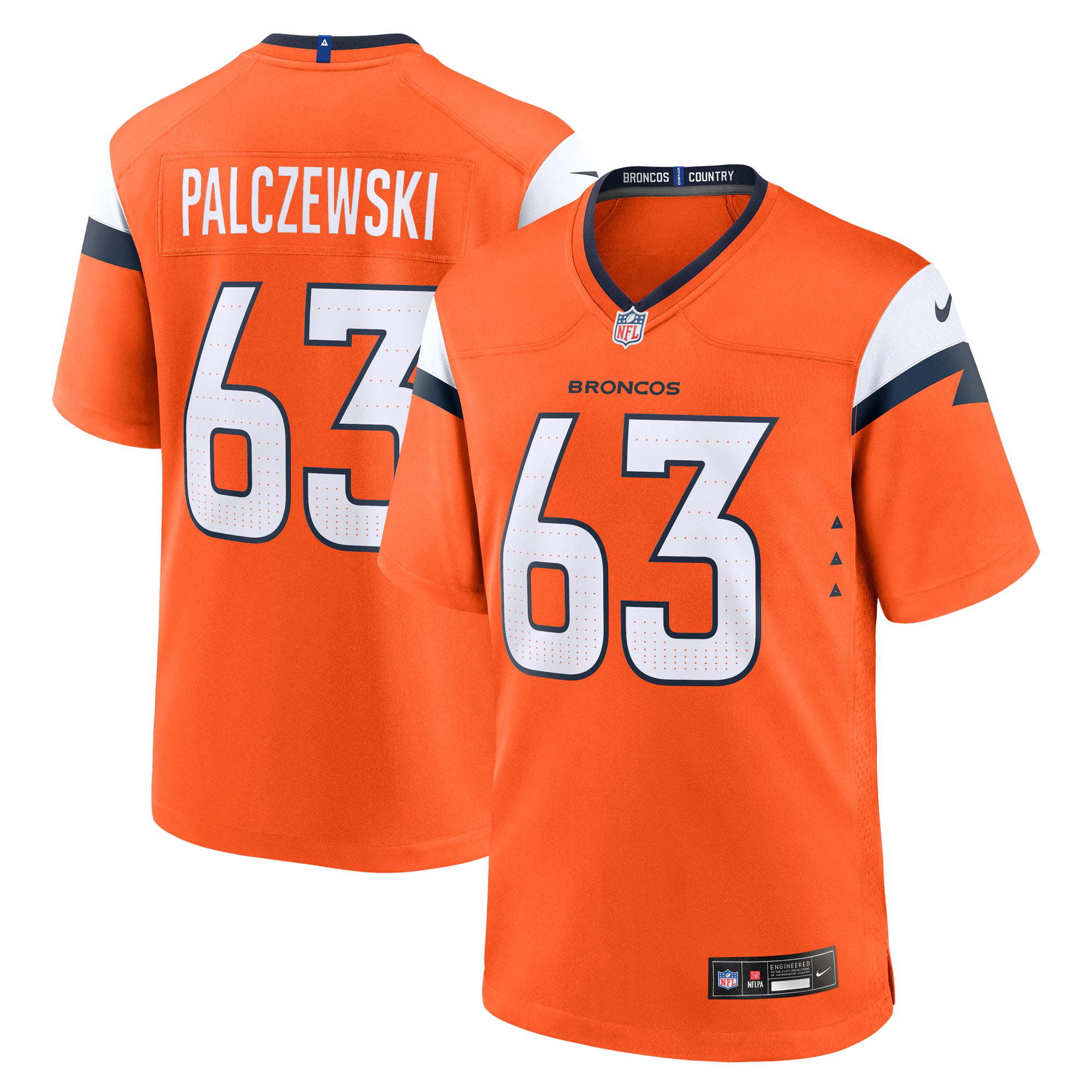 Alex Palczewski Denver Broncos Nike Team Game Jersey -  Orange