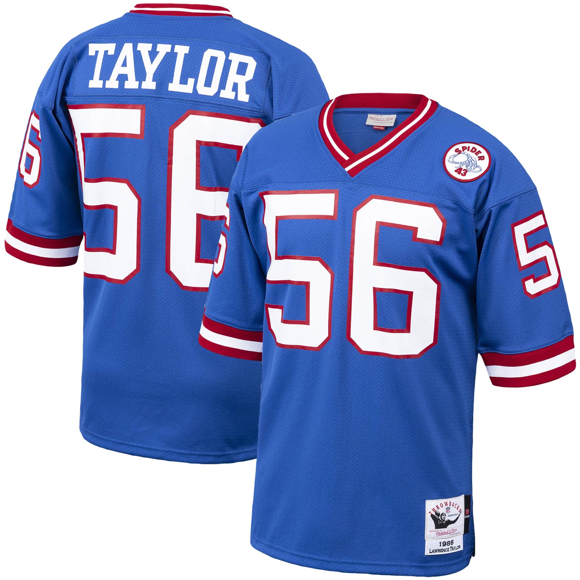 Lawrence Taylor New York Giants 1986 Mitchell &amp; Ness Authentic Throwback Retired Player Jersey - Royal
