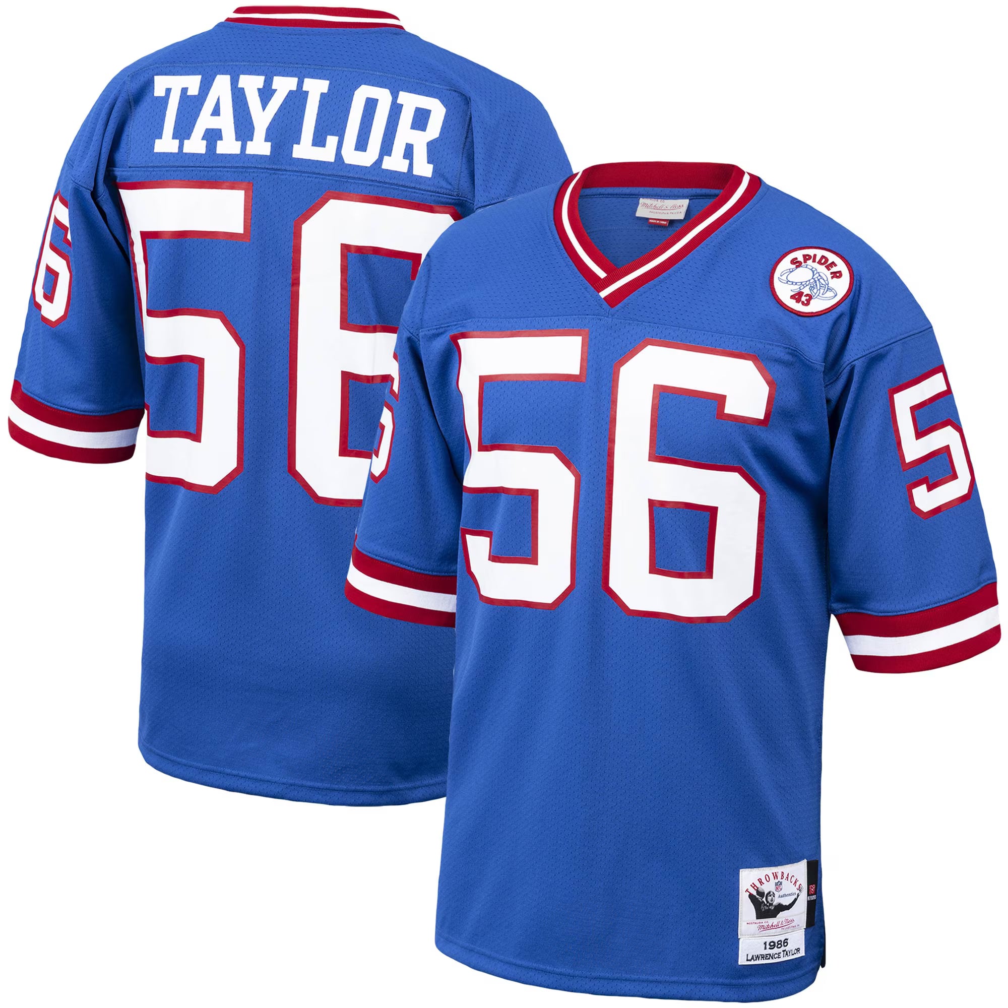 Lawrence Taylor New York Giants 1986 Mitchell &amp; Ness Authentic Throwback Retired Player Jersey - Royal