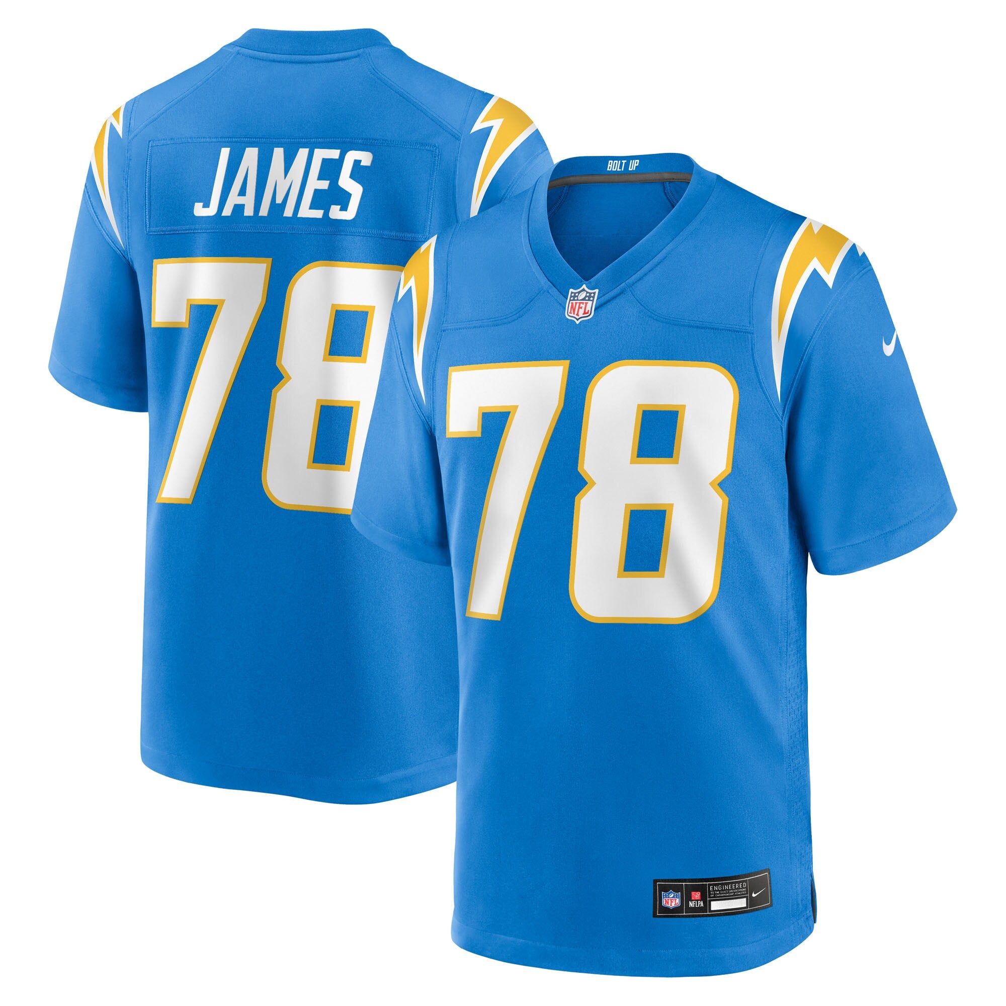 Andre James Los Angeles Chargers Nike Team Game Jersey -  Powder Blue