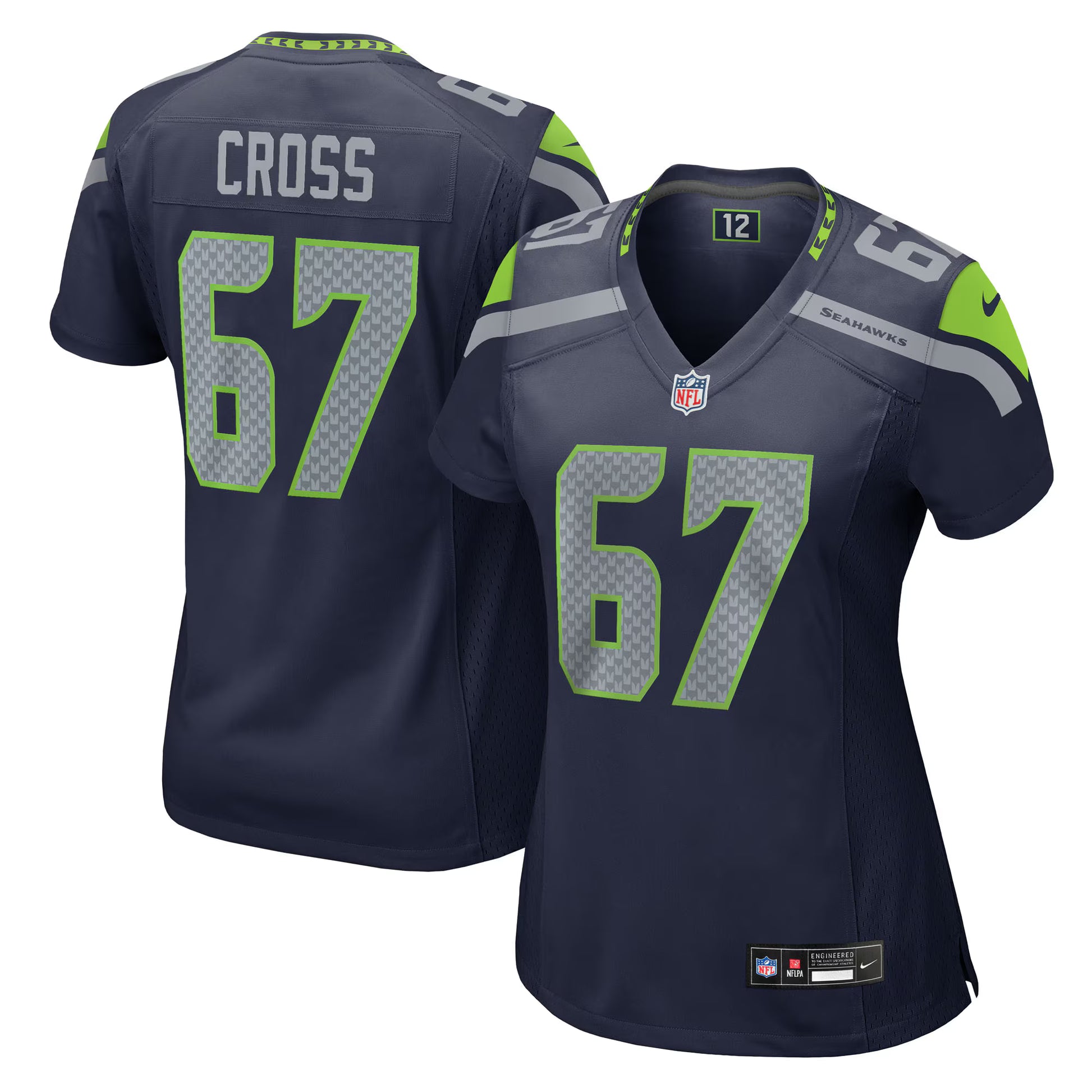Charles Cross Seattle Seahawks Nike Women's Team Game Jersey -  College Navy