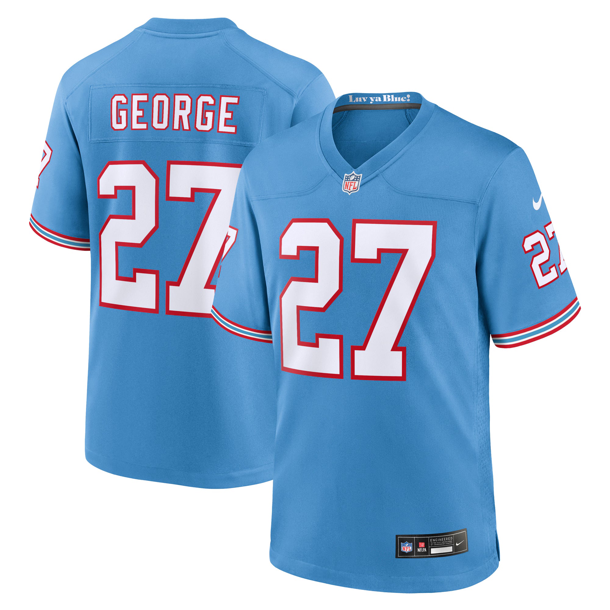 Eddie George Tennessee Titans Nike Retired Player Alternate Game Jersey - Light Blue