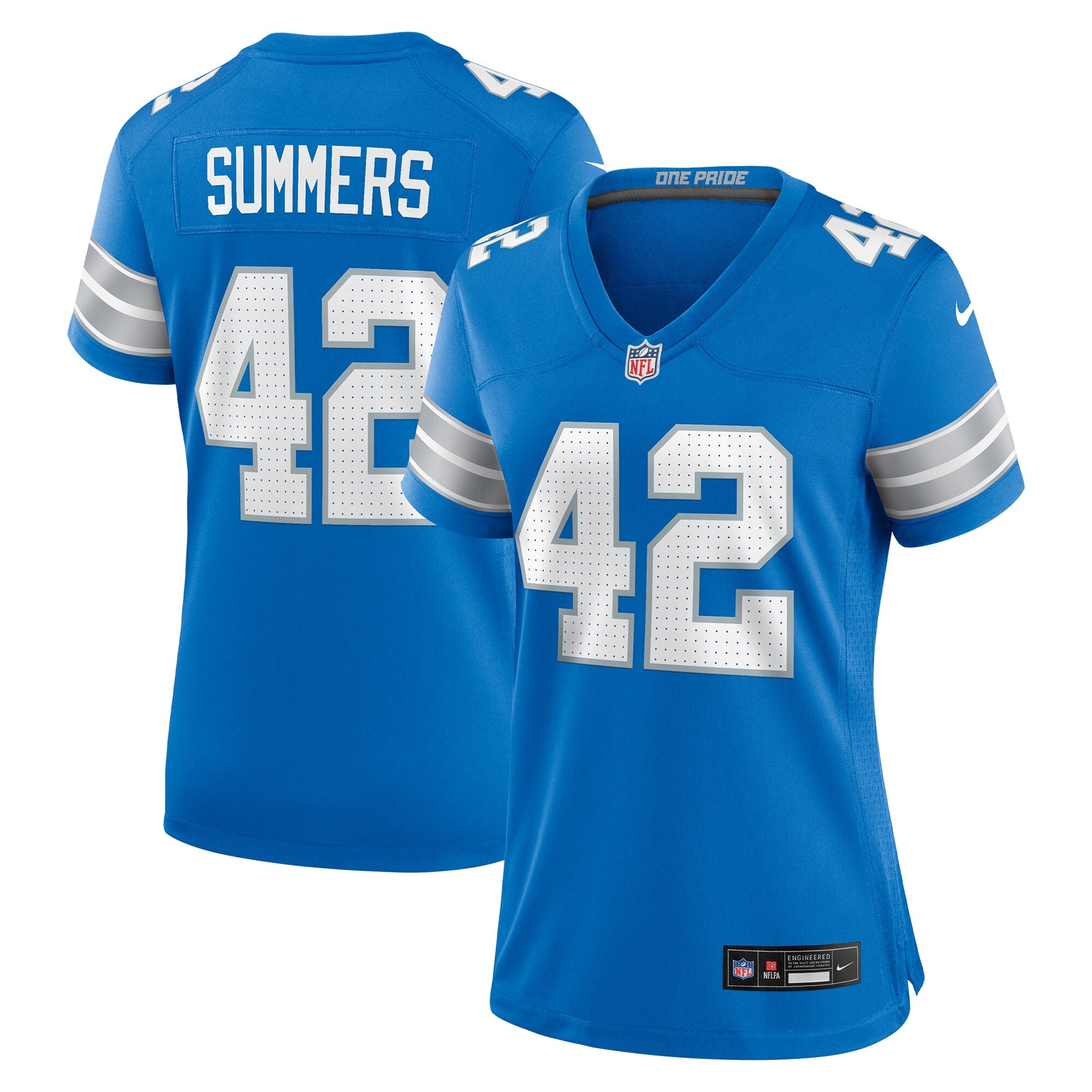 Ty Summers Detroit Lions Nike Women's Team Game Jersey -  Blue