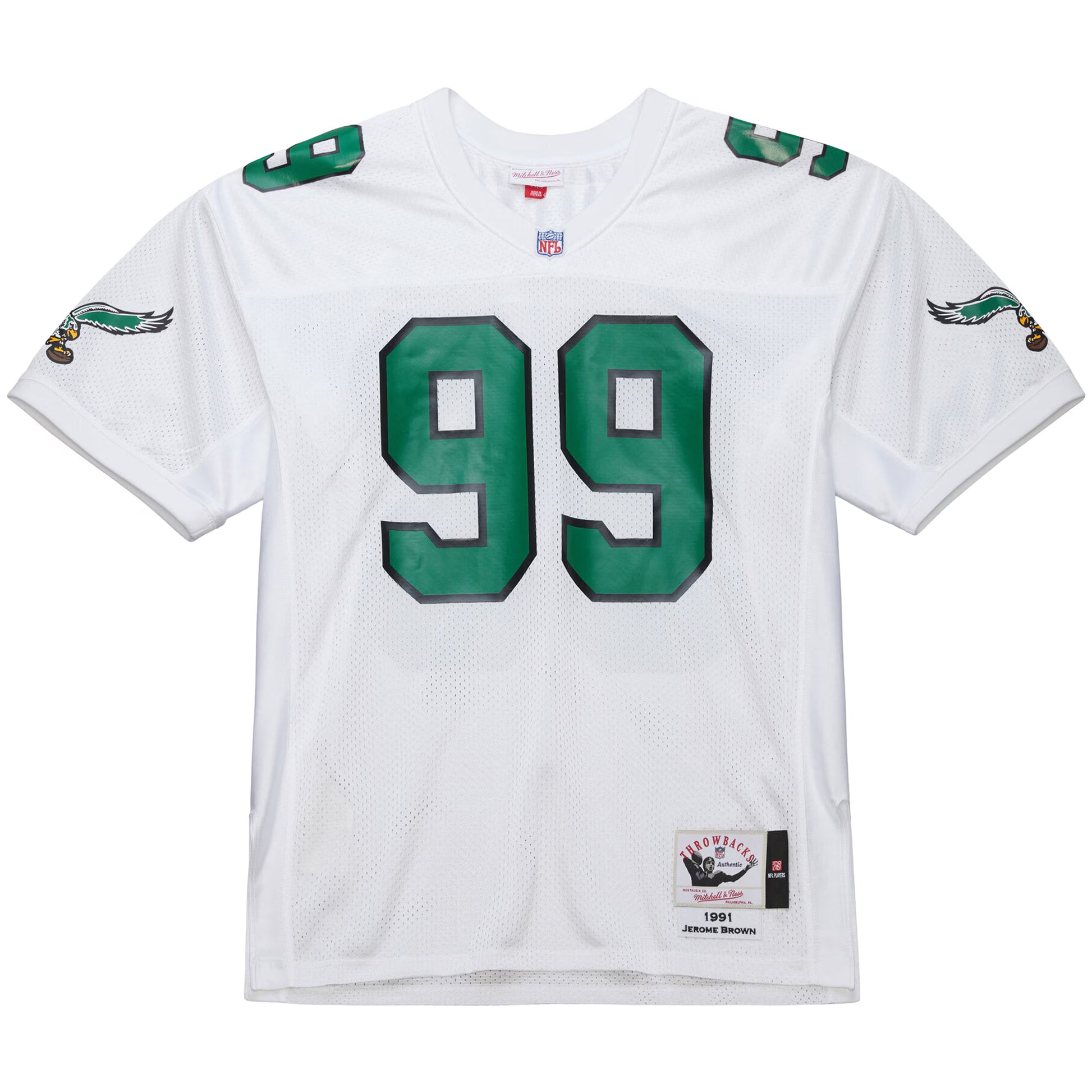 Jerome Brown Philadelphia Eagles Mitchell &amp; Ness 1991 Authentic Throwback Retired Player Jersey - White