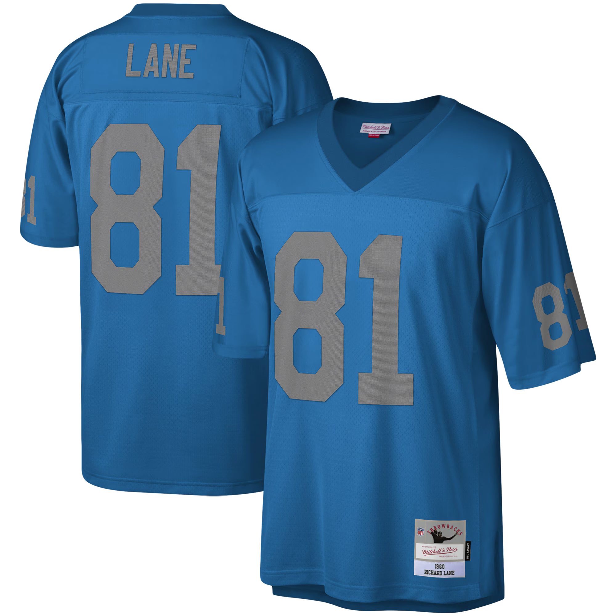 Richard Lane Detroit Lions Mitchell &amp; Ness Legacy Replica Jersey - Blue