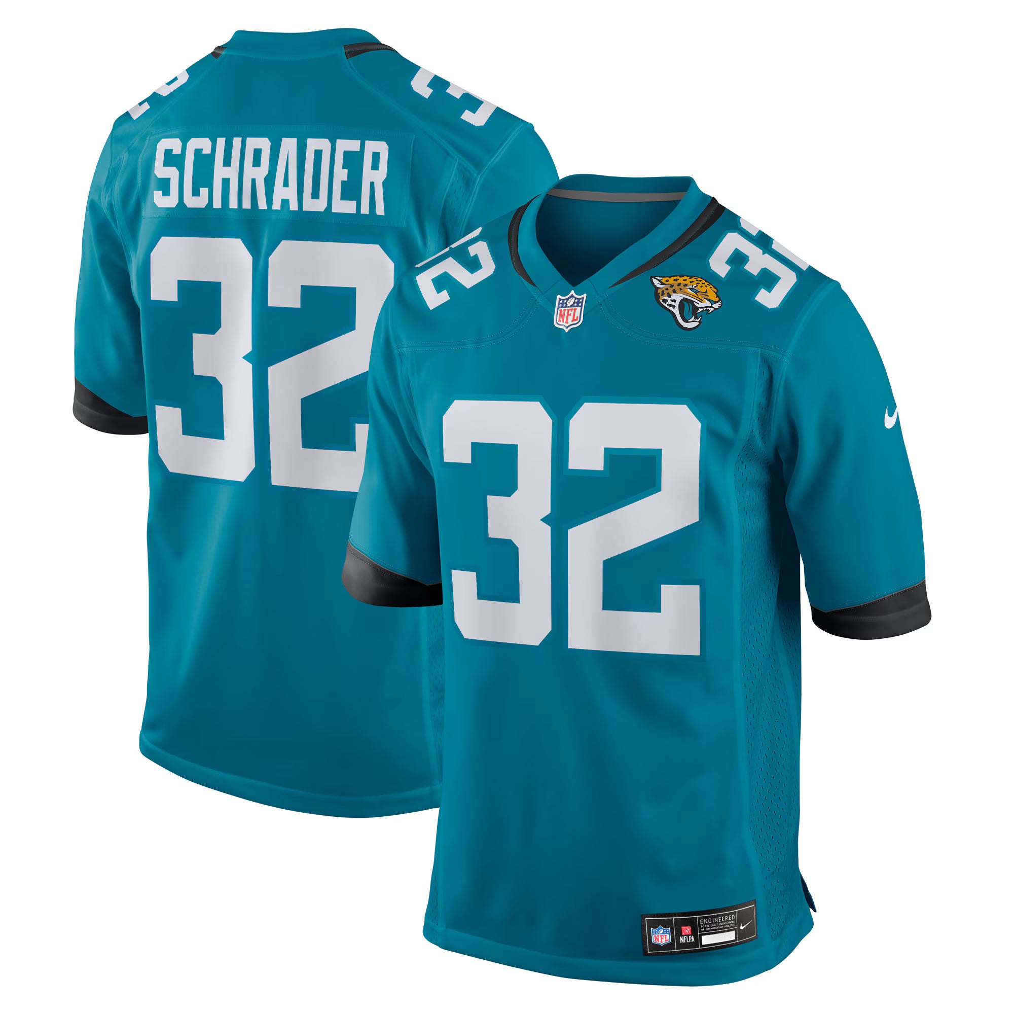 Cody Schrader Jacksonville Jaguars Nike Team Game Jersey -  Teal