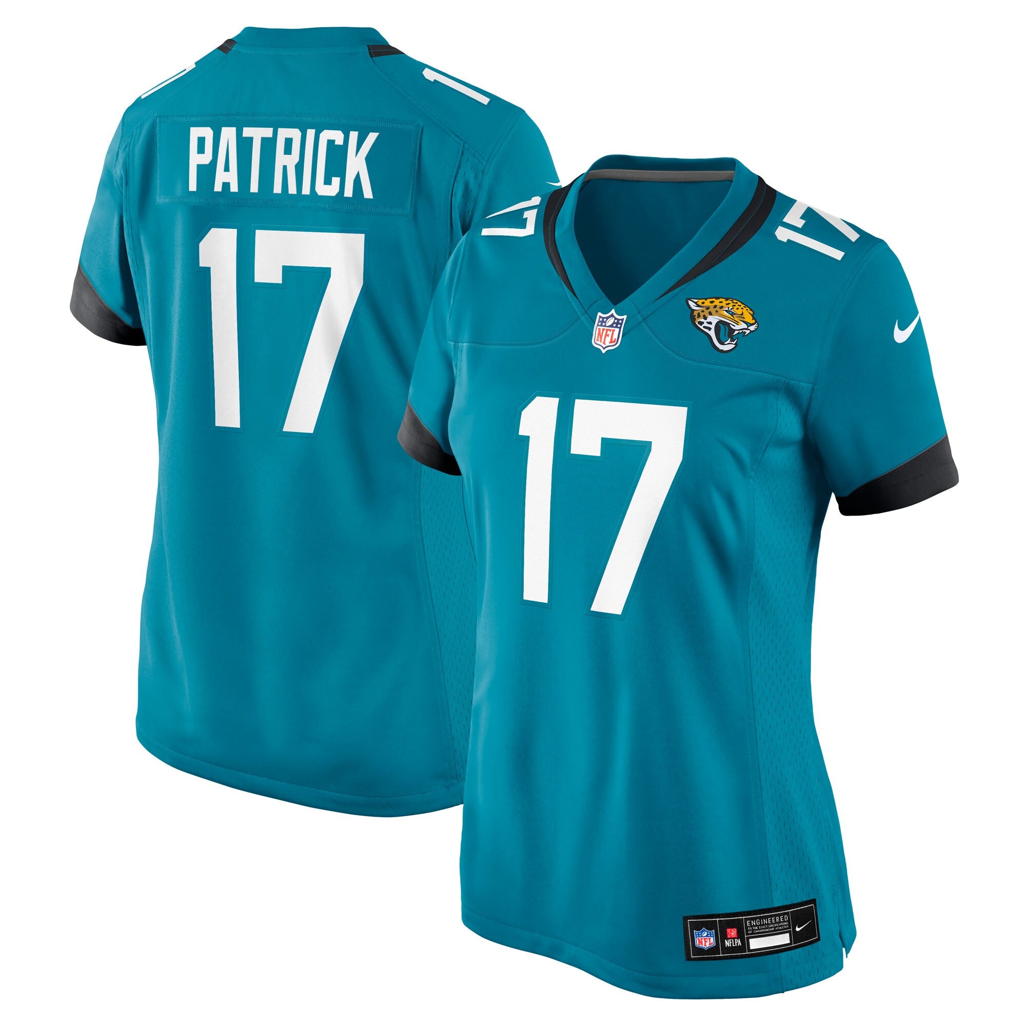 Tim Patrick Jacksonville Jaguars Nike Women's Team Game Jersey -  Teal