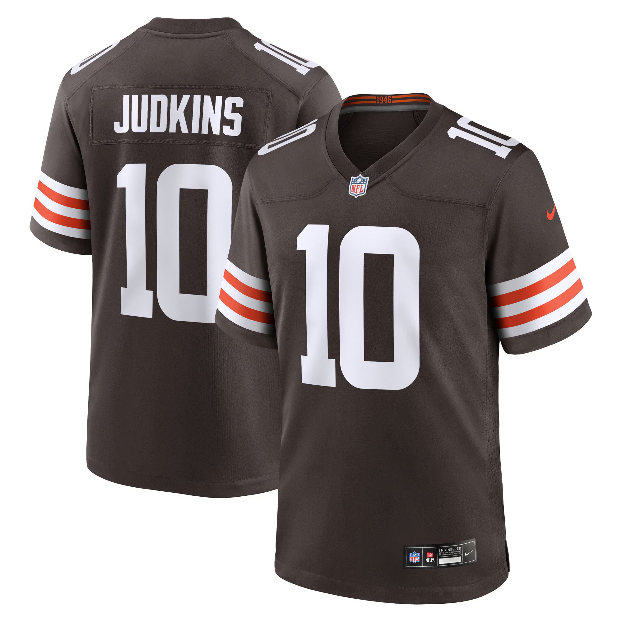 Quinshon Judkins Cleveland Browns Nike 2025 NFL Draft Game Jersey - Brown