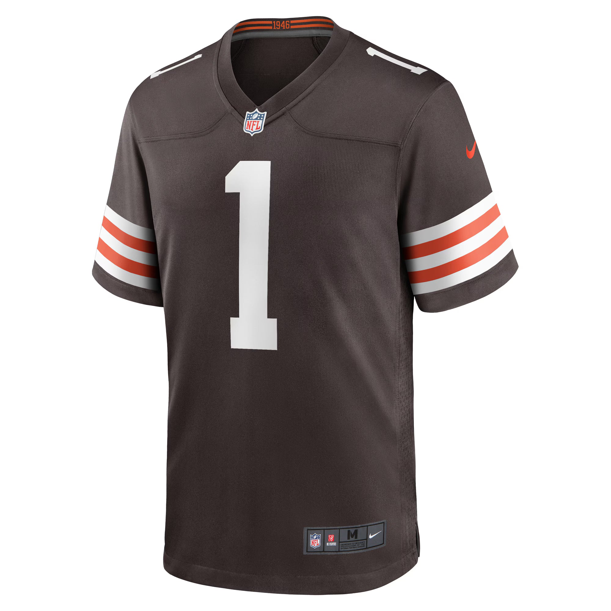 Number 1 Groom Cleveland Browns Nike Game Jersey - Brown