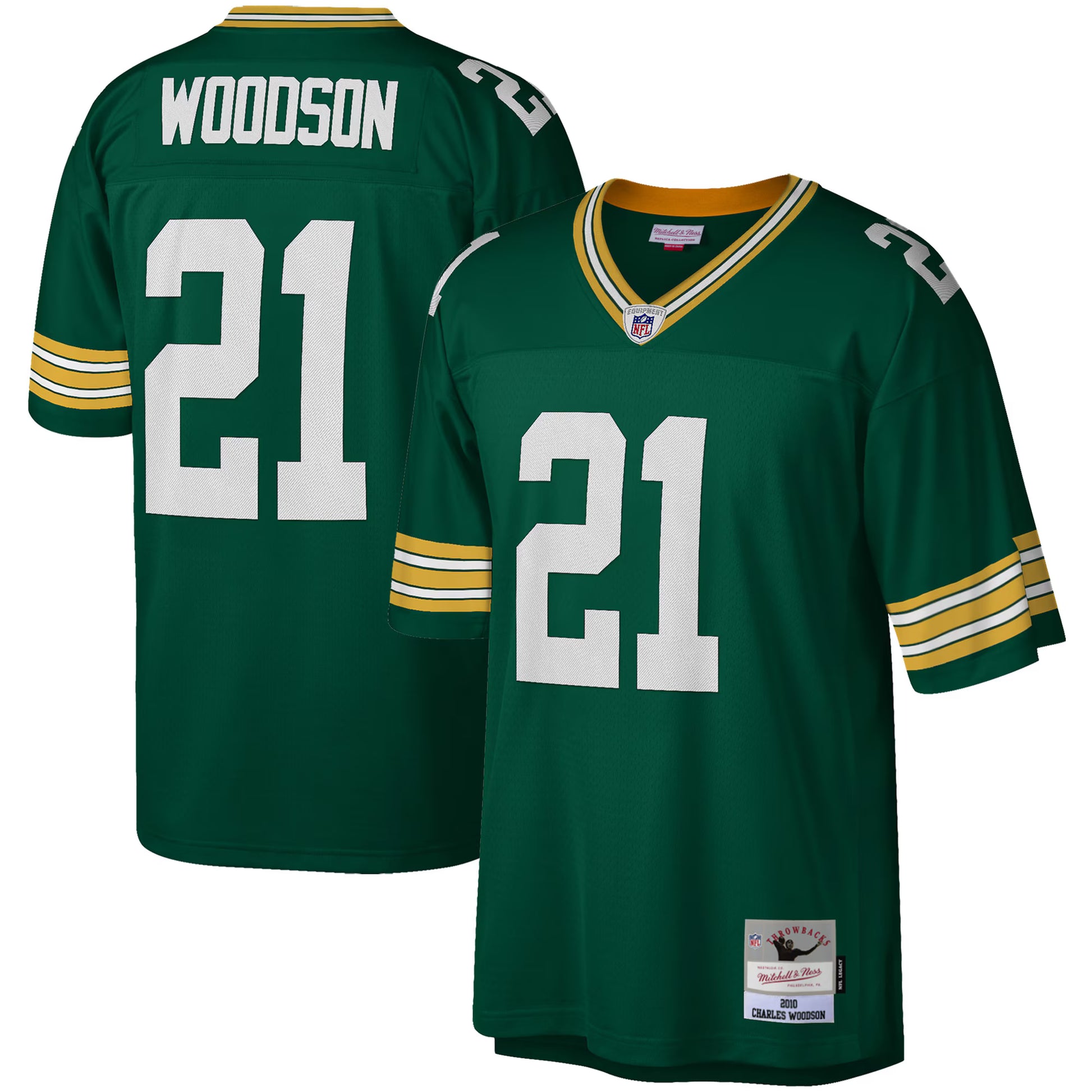 Charles Woodson Green Bay Packers Mitchell &amp; Ness Legacy Replica Jersey - Green