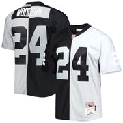Charles Woodson Las Vegas Raiders Mitchell &amp; Ness 1998 Split Legacy Replica Jersey - Black/Silver