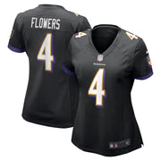 Zay Flowers Baltimore Ravens Nike Women's Alternate Game Jersey - Black