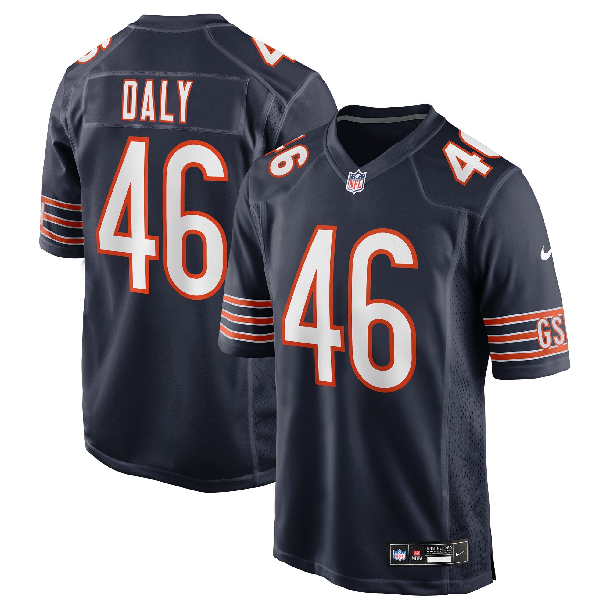 Scott Daly Chicago Bears Nike Team Game Jersey -  Navy