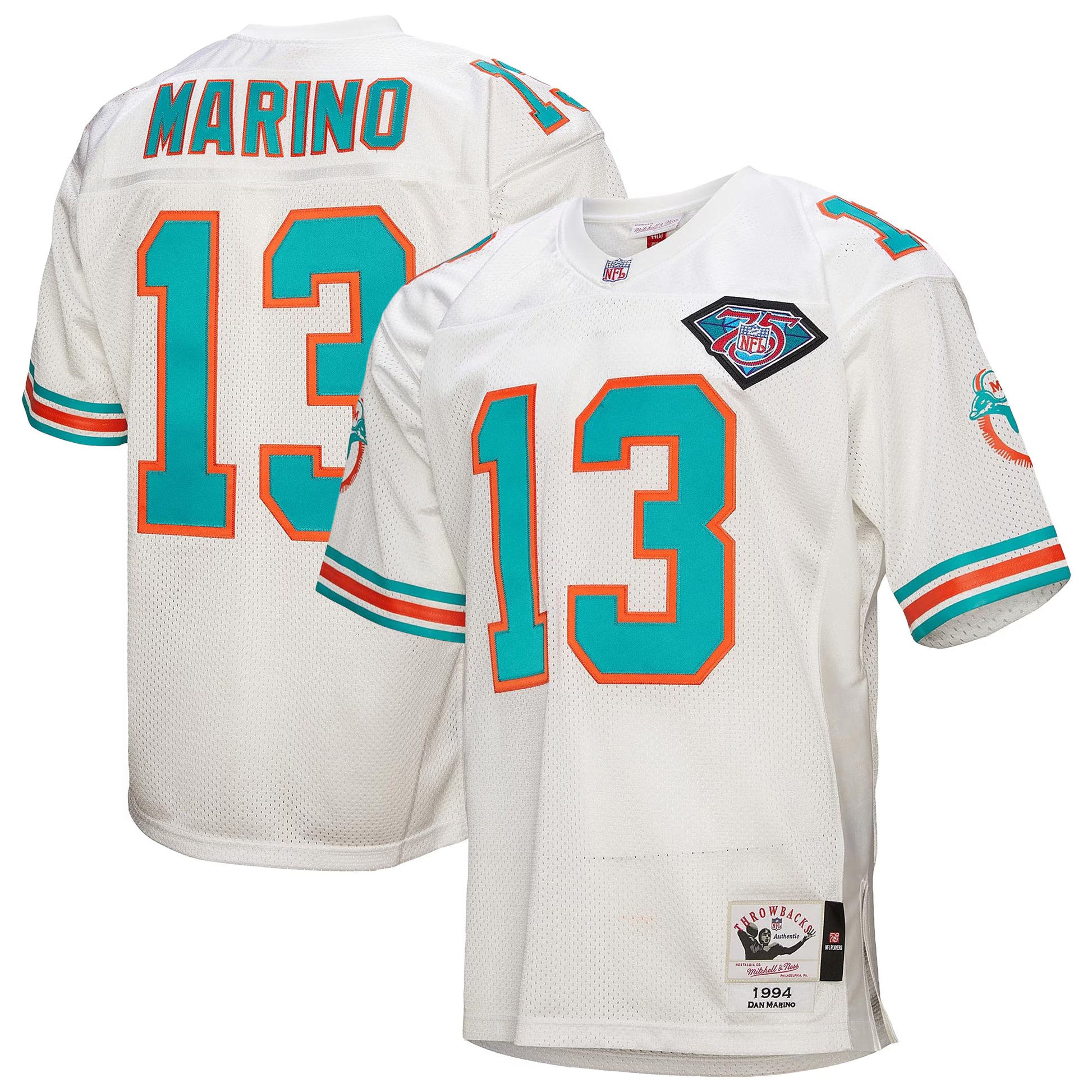Dan Marino Miami Dolphins 1994 Mitchell &amp; Ness Authentic Throwback Retired Player Jersey - White