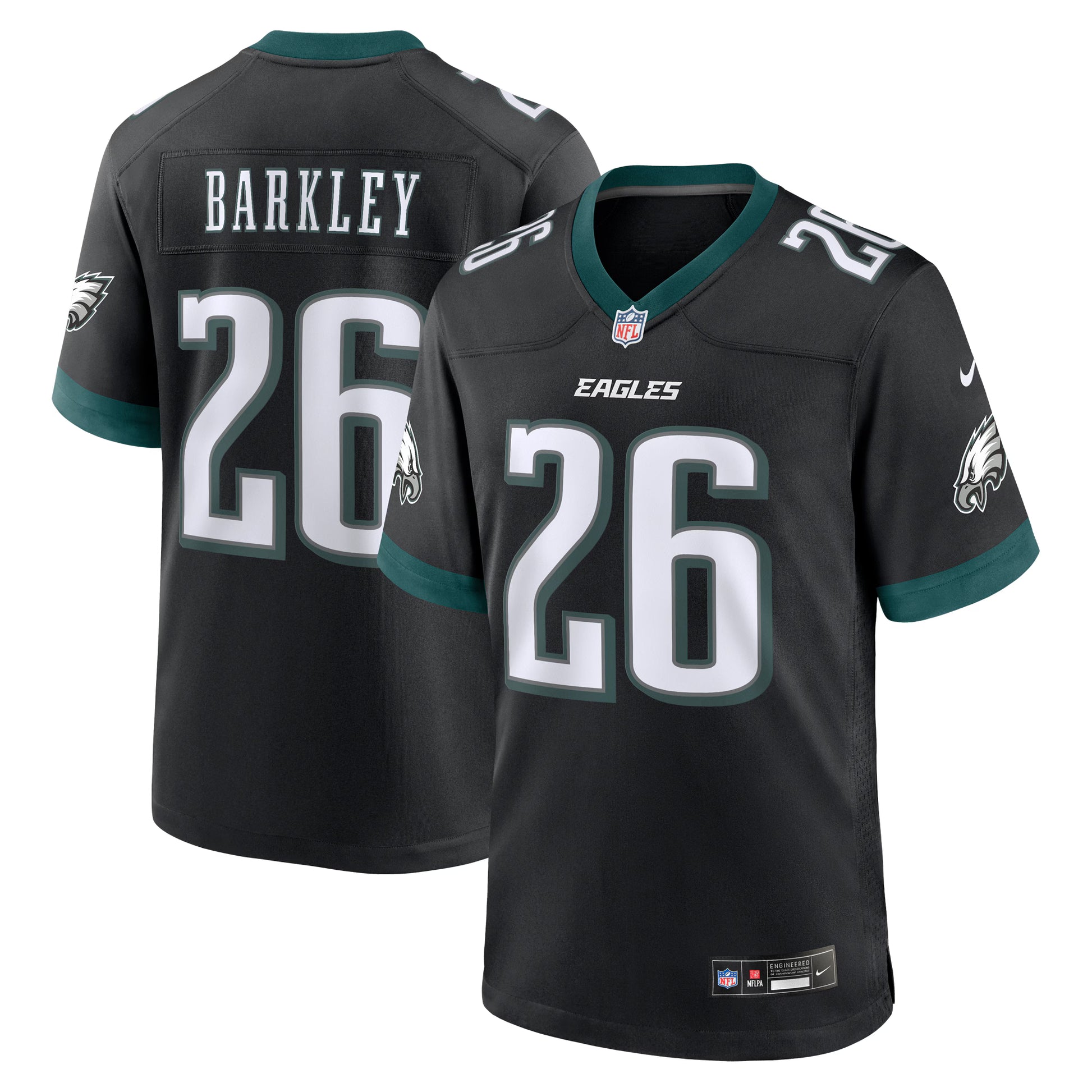 Saquon Barkley Philadelphia Eagles Nike Alternate Game Jersey -  Black