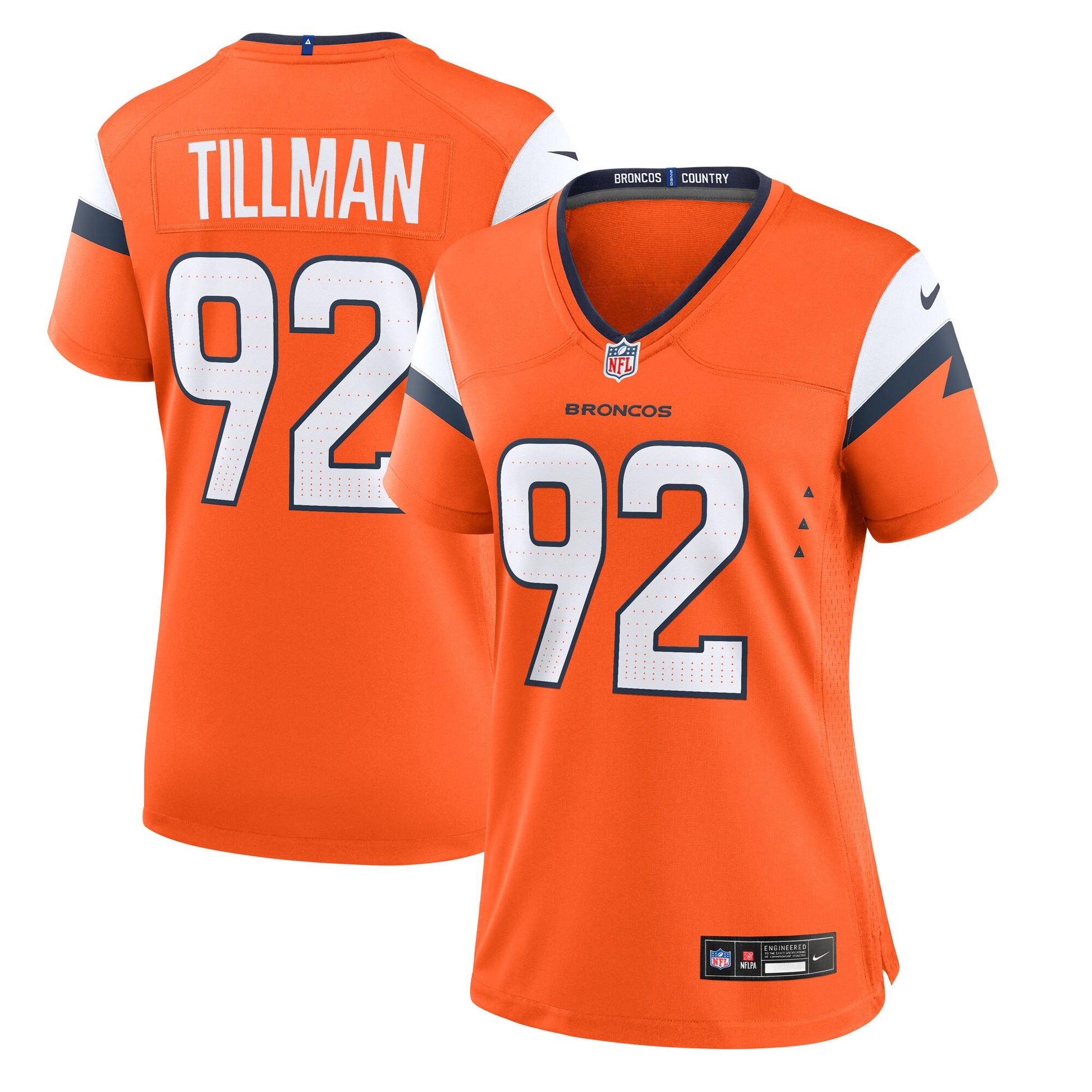 Dondrea Tillman Denver Broncos Nike Women's Team Game Jersey -  Orange