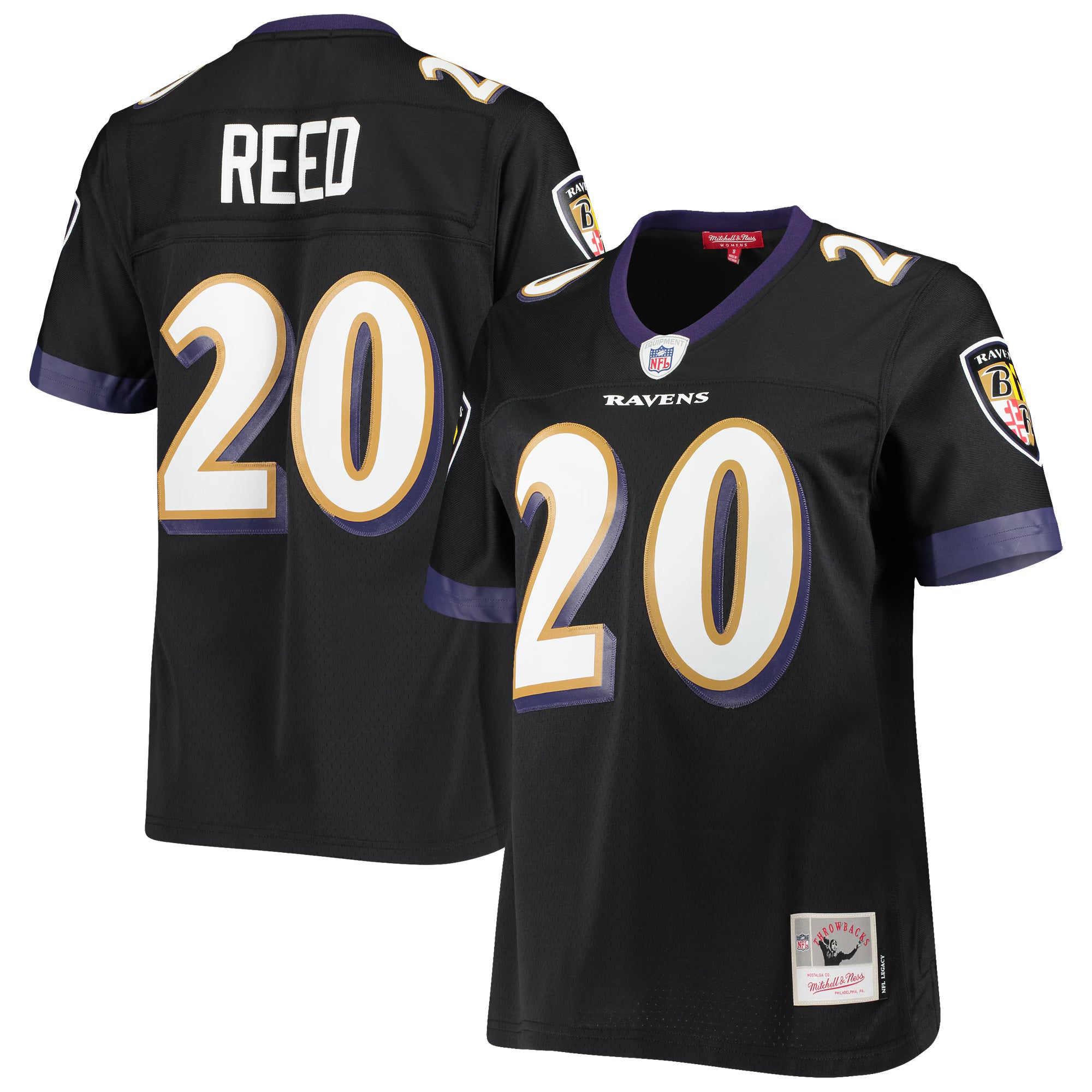 Ed Reed Baltimore Ravens Mitchell &amp; Ness Women's Legacy Replica Team Jersey - Black