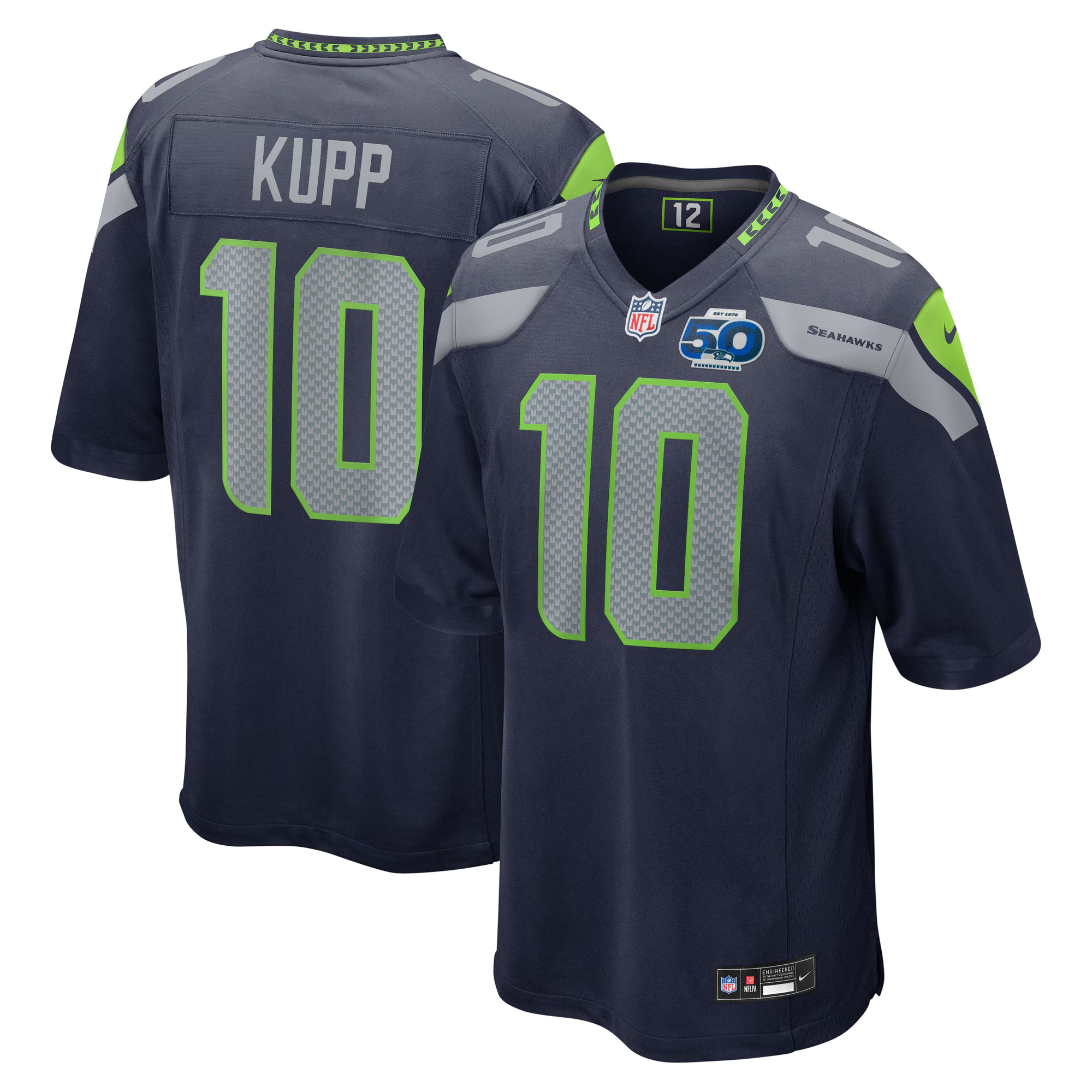 Cooper Kupp Seattle Seahawks Nike Team 50th Season Game Jersey - College Navy