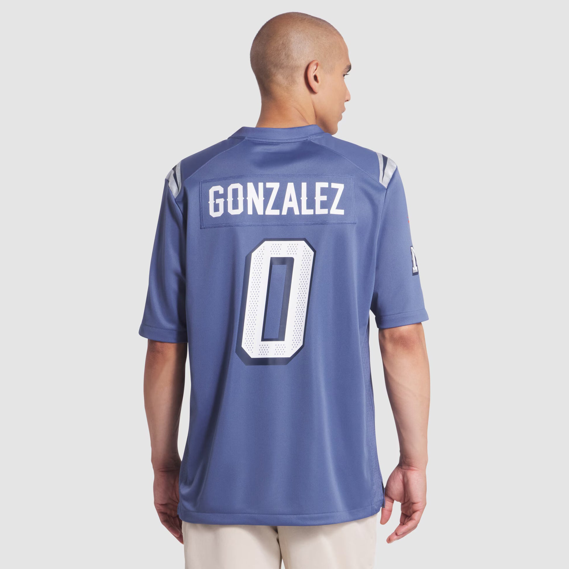 Christian Gonzalez New England Patriots Nike 2025 Rivalries Collection Game Jersey - Storm Blue