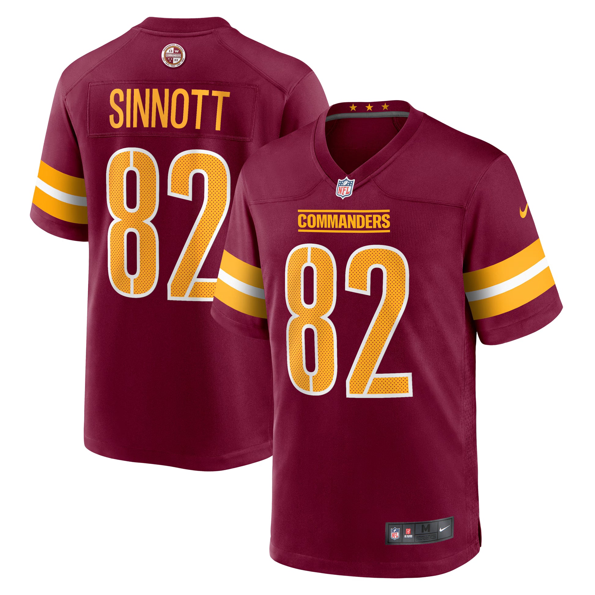 Ben Sinnott Washington Commanders Nike  Game Jersey -  Burgundy
