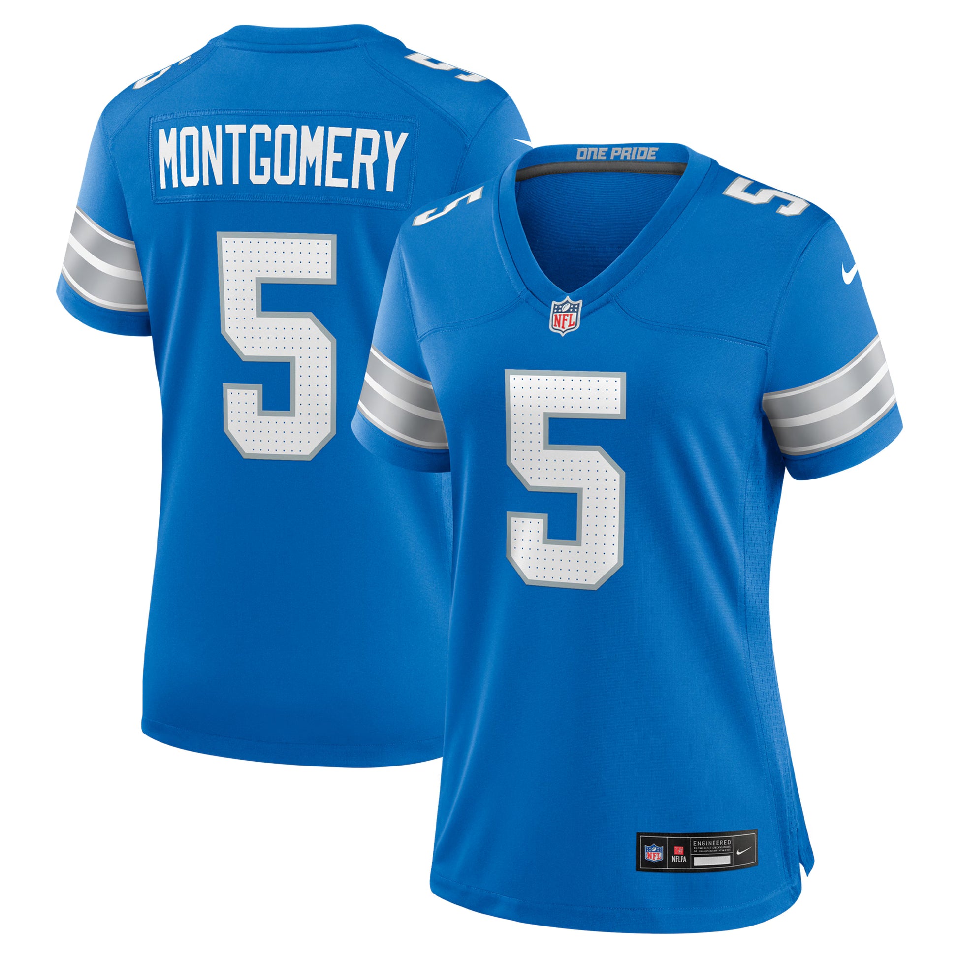 David Montgomery Detroit Lions Nike Women's Team Game Jersey -  Blue