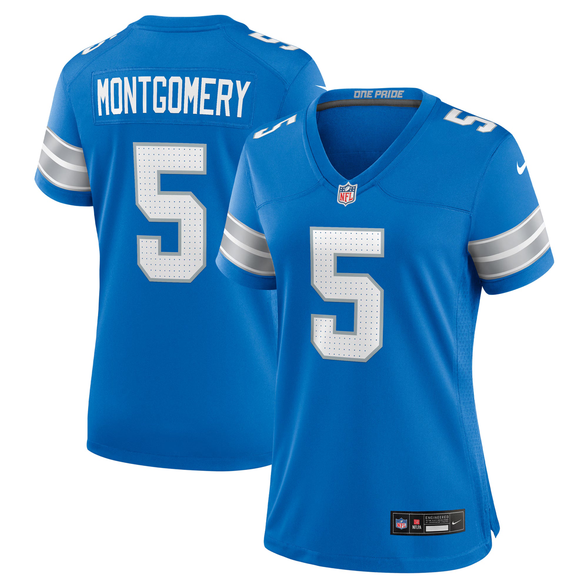 David Montgomery Detroit Lions Nike Women's Team Game Jersey -  Blue