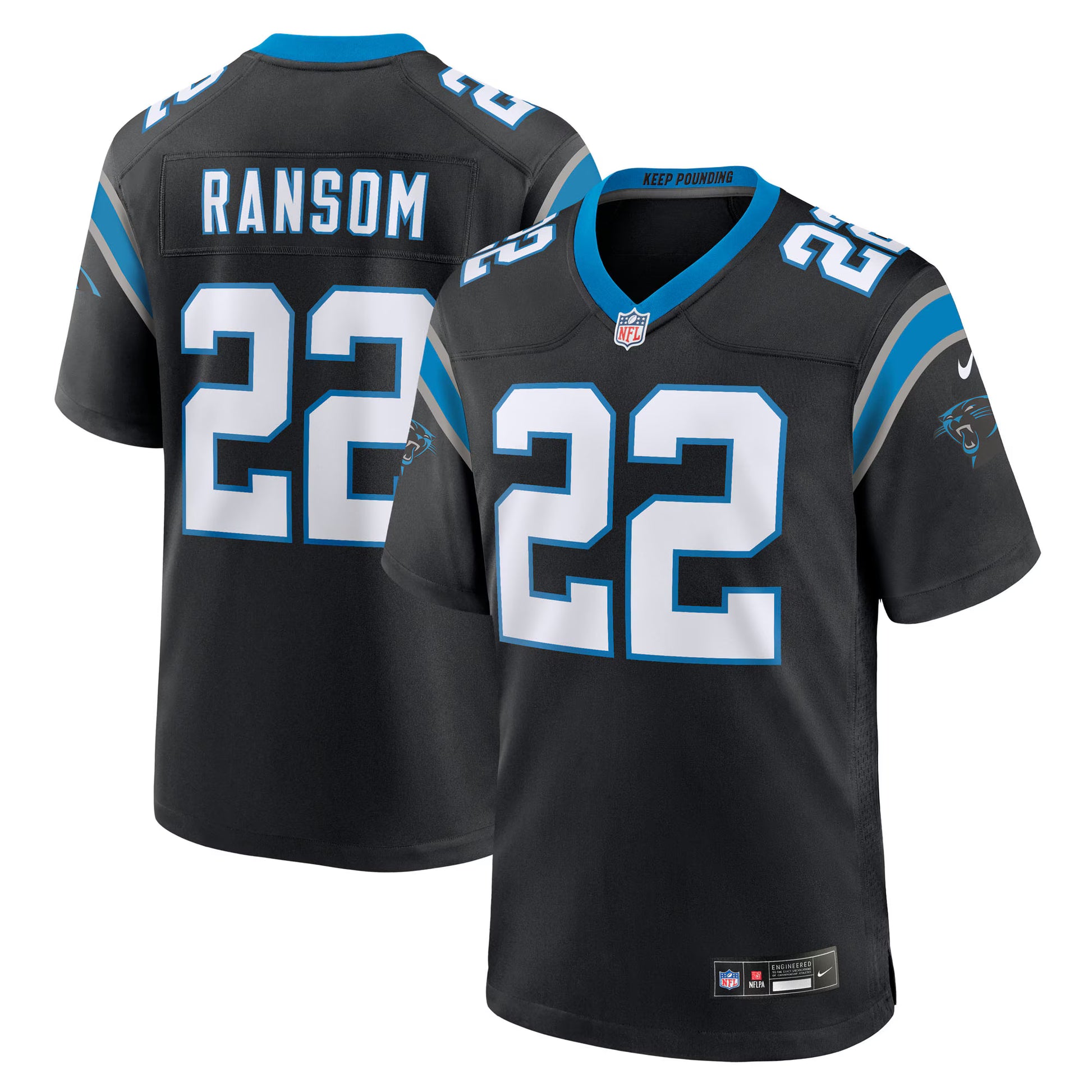 Lathan Ransom Carolina Panthers Nike Team Game Jersey -  Black