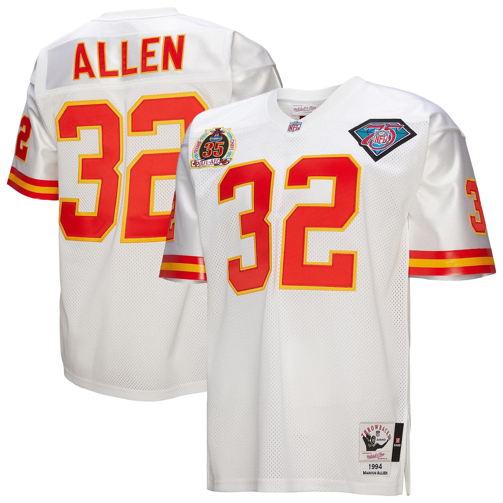 Marcus Allen Kansas City Chiefs 1994 Mitchell &amp; Ness Authentic Throwback Retired Player Jersey - White